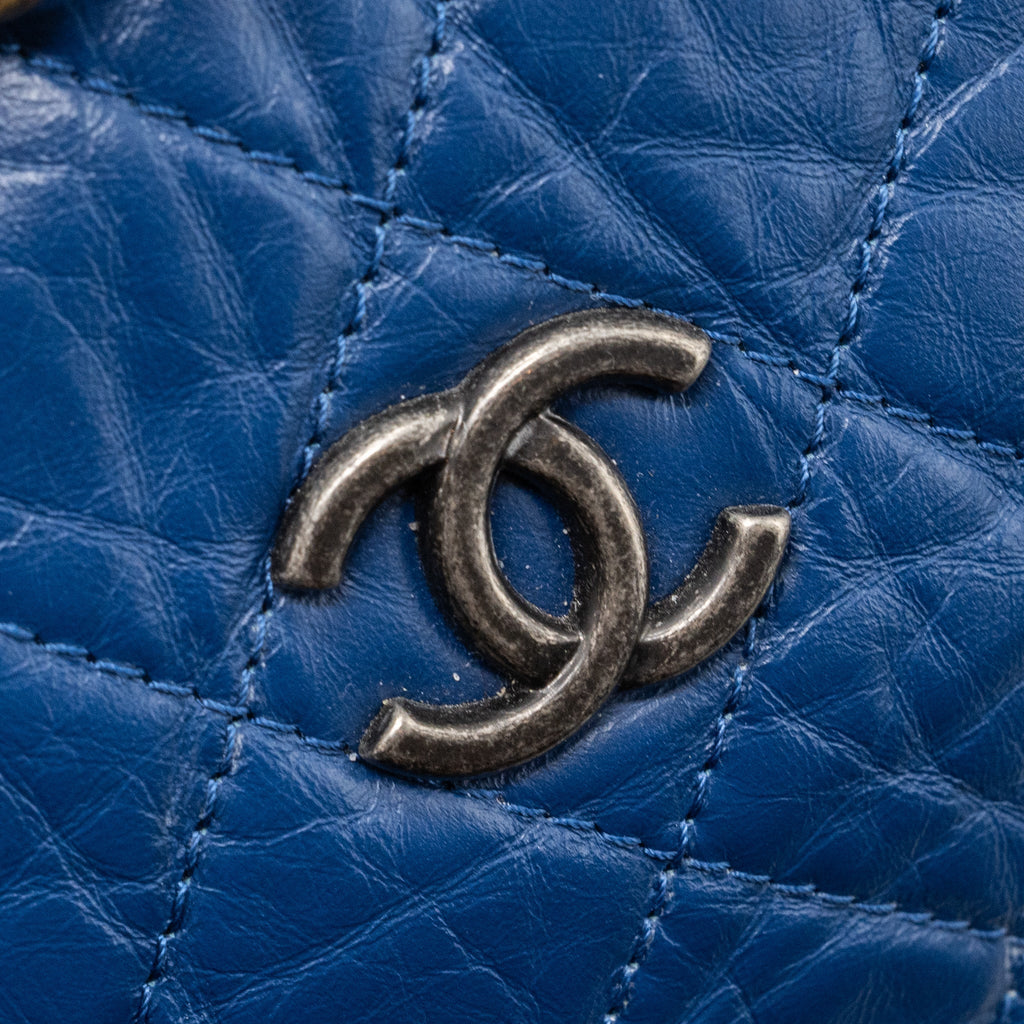 MEDIUM GABRIELLE BACKPACK AGED CALFSKIN BLUE MULTICOLOUR HARDWARE