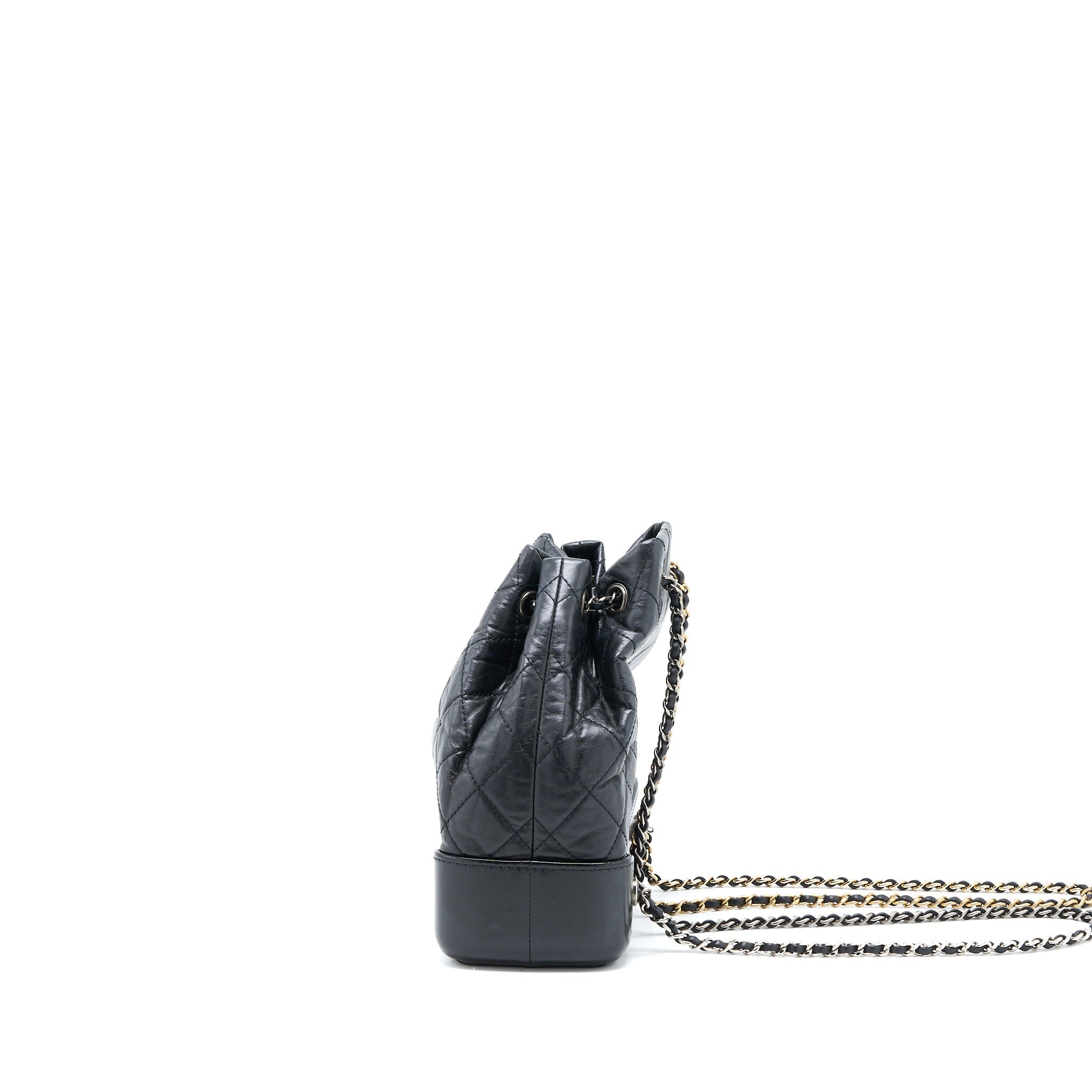 SMALL GABRIELLE BACKPACK AGED CALFSKIN BLACK MULTICOLOUR HARDWARE