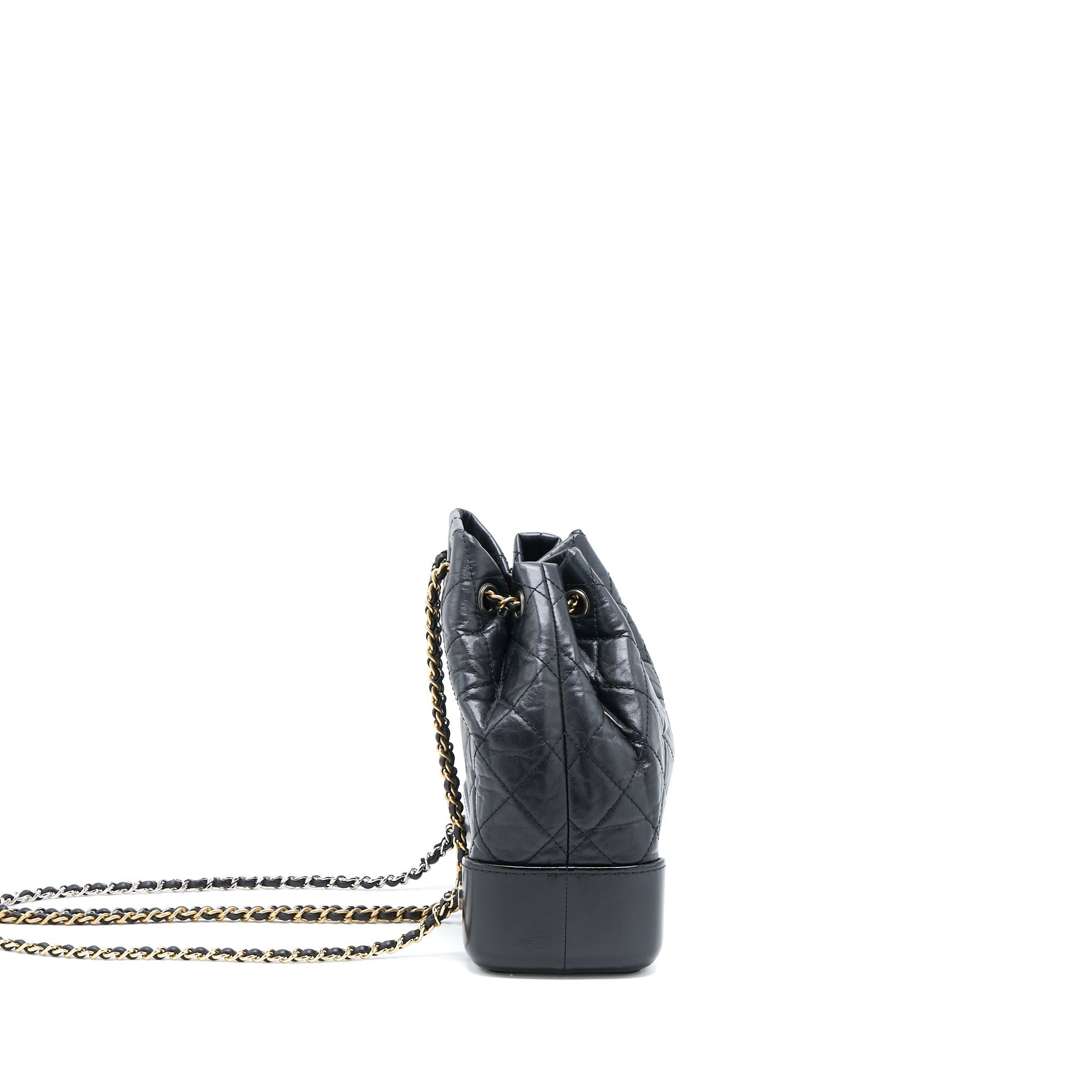 SMALL GABRIELLE BACKPACK AGED CALFSKIN BLACK MULTICOLOUR HARDWARE