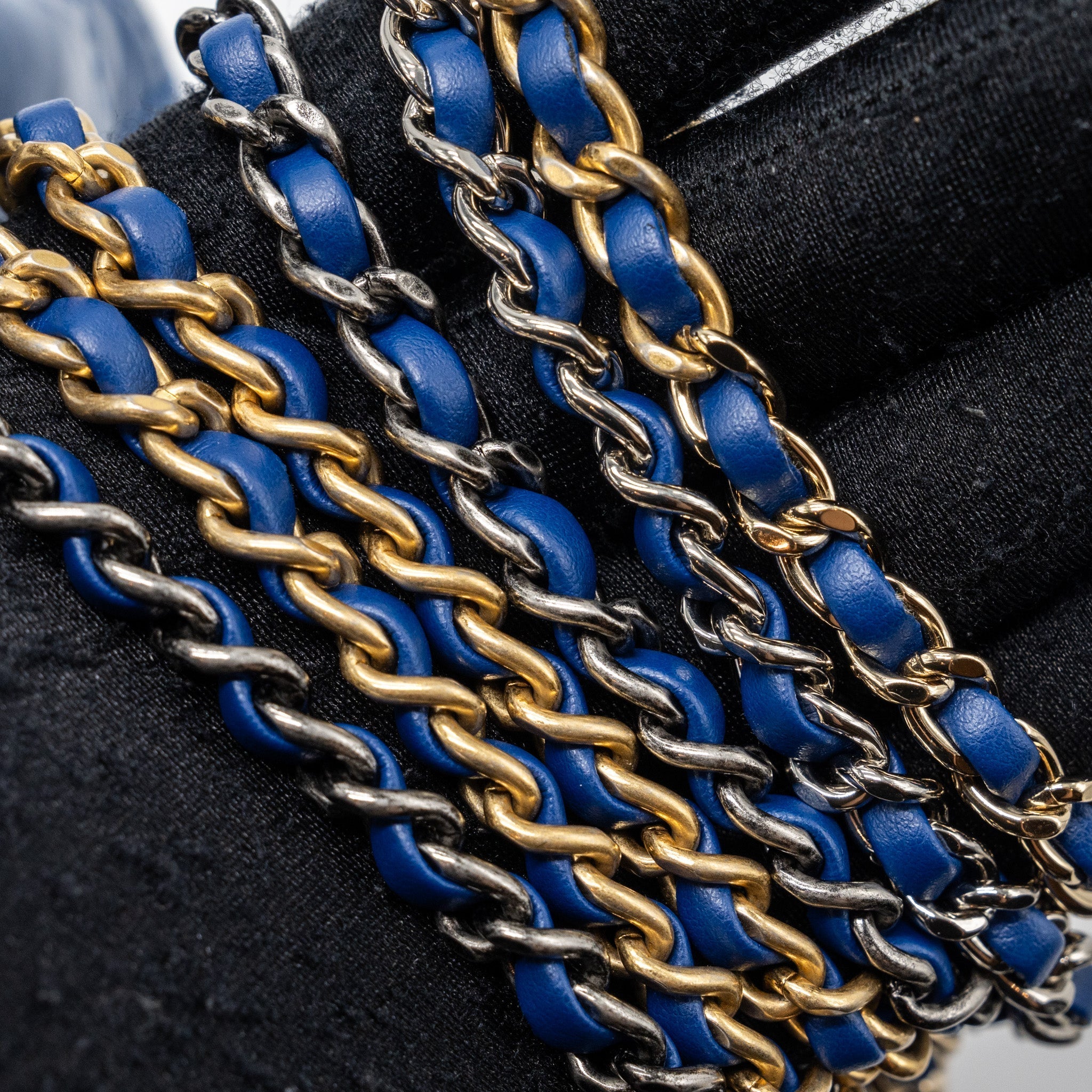 MEDIUM GABRIELLE BACKPACK AGED CALFSKIN BLUE MULTICOLOUR HARDWARE