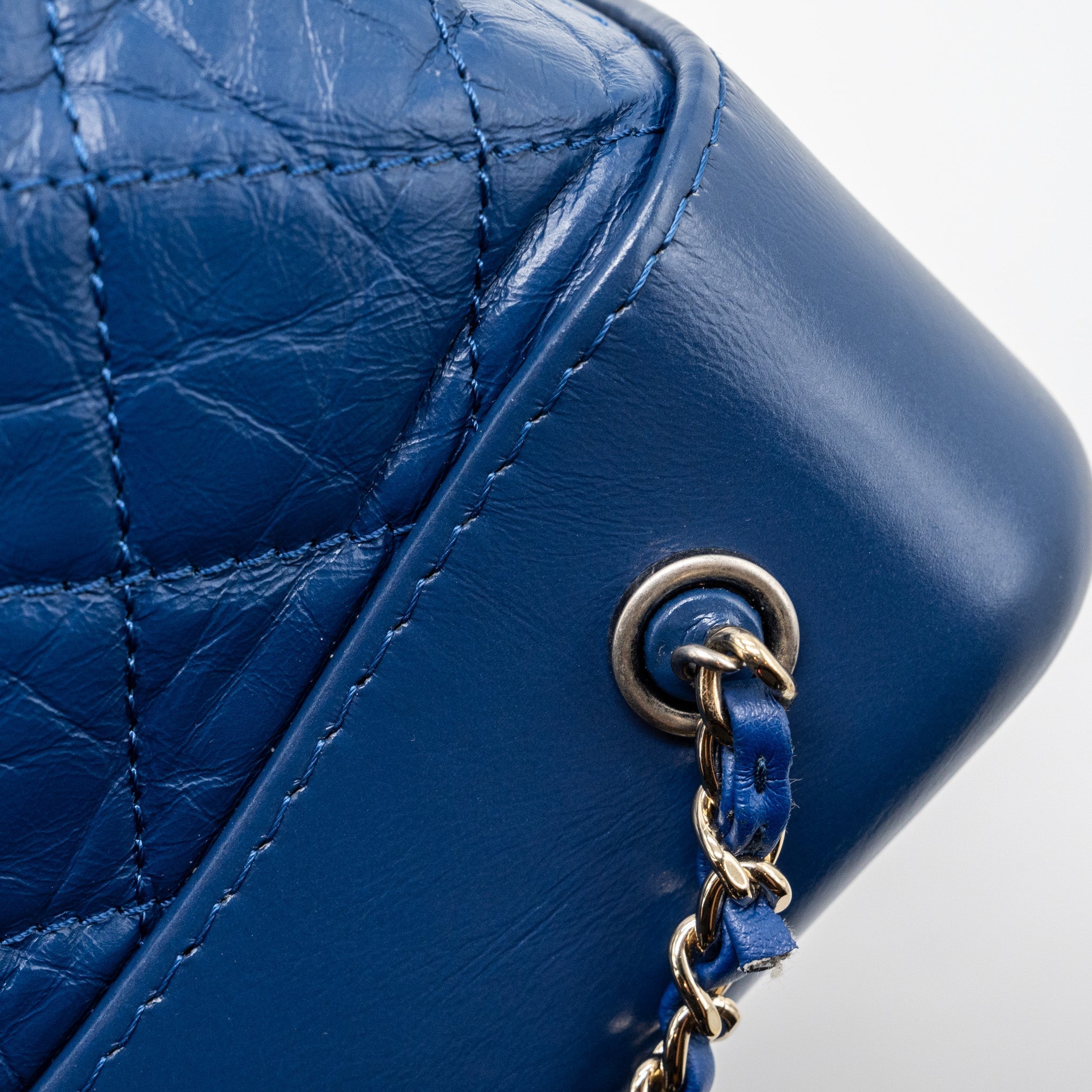 MEDIUM GABRIELLE BACKPACK AGED CALFSKIN BLUE MULTICOLOUR HARDWARE