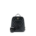 22A QUILTED BACKPACK SHINY CALFSKIN BLACK LGHW (MICROCHIP)