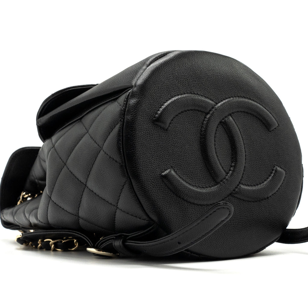 22S MINI BACKPACK CAVIAR BLACK LGHW(MICROCHIP)