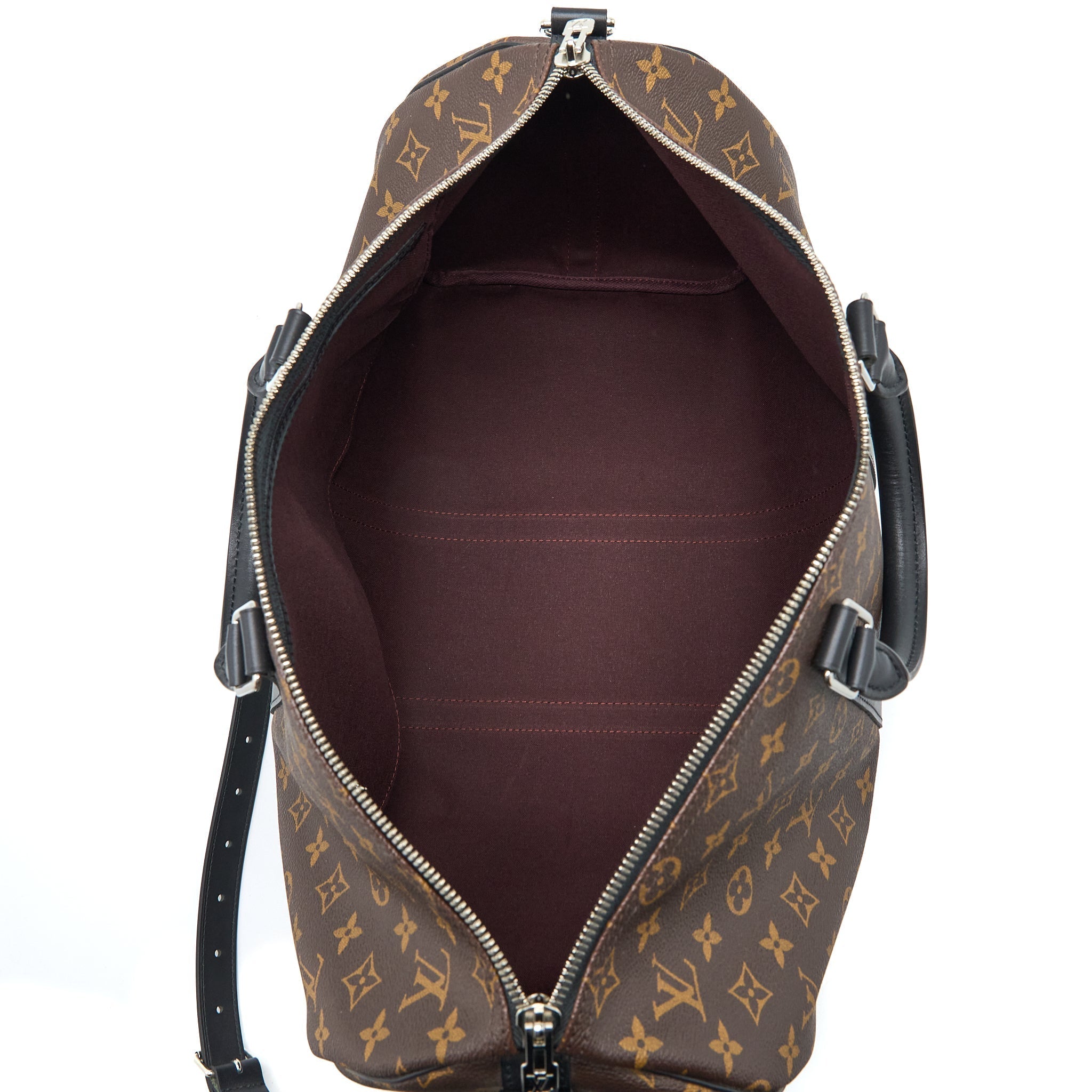 KEEPALL BANDOULIERE 45 MONOGRAM MACASSAR CANVAS SHW