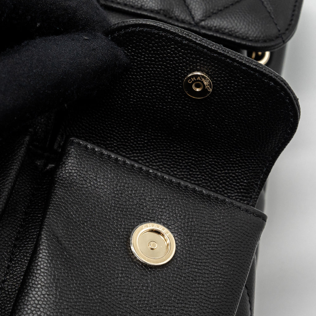 22S MINI BACKPACK CAVIAR BLACK LGHW(MICROCHIP)