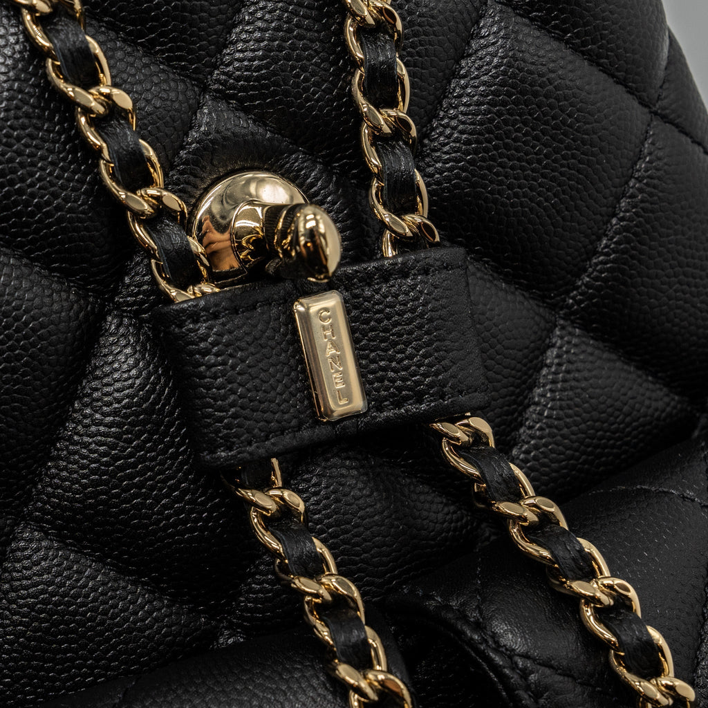 22S MINI BACKPACK CAVIAR BLACK LGHW(MICROCHIP)
