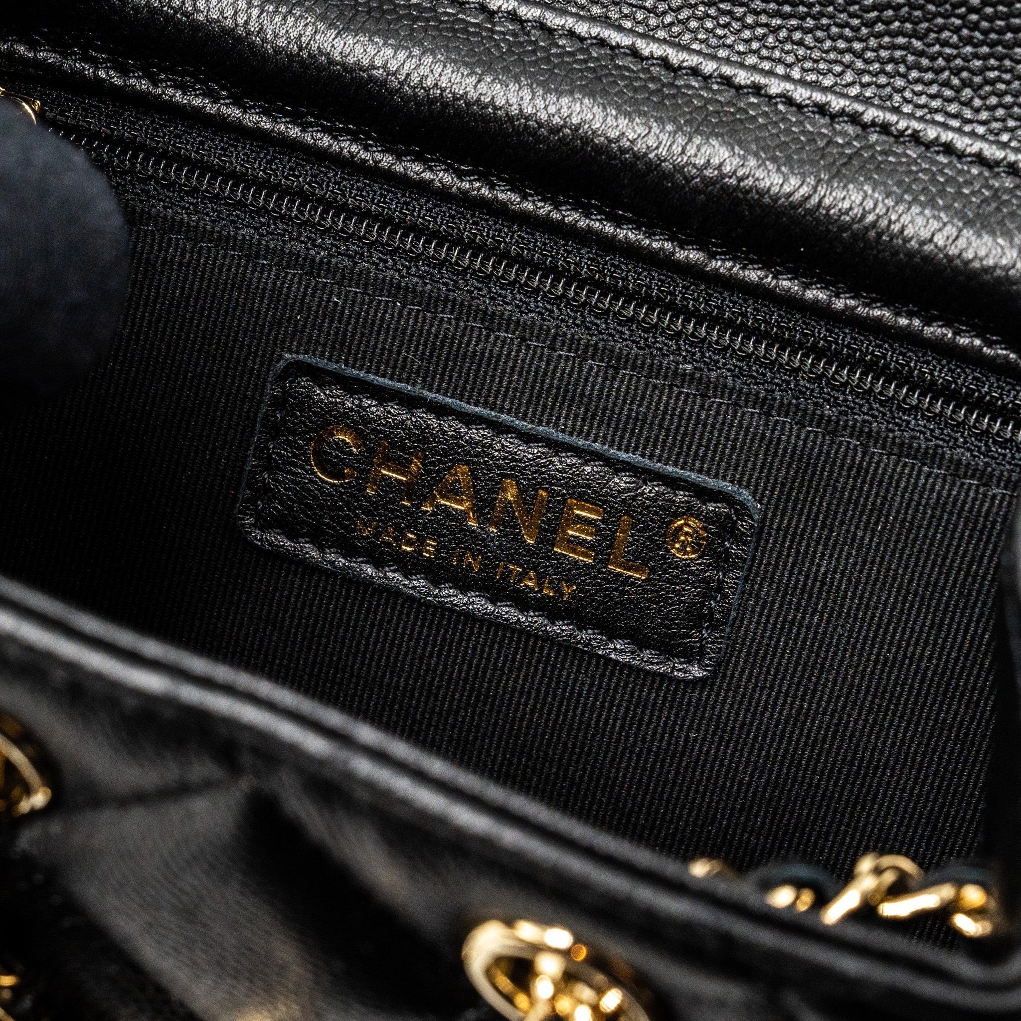 22S MINI BACKPACK CAVIAR BLACK LGHW(MICROCHIP)