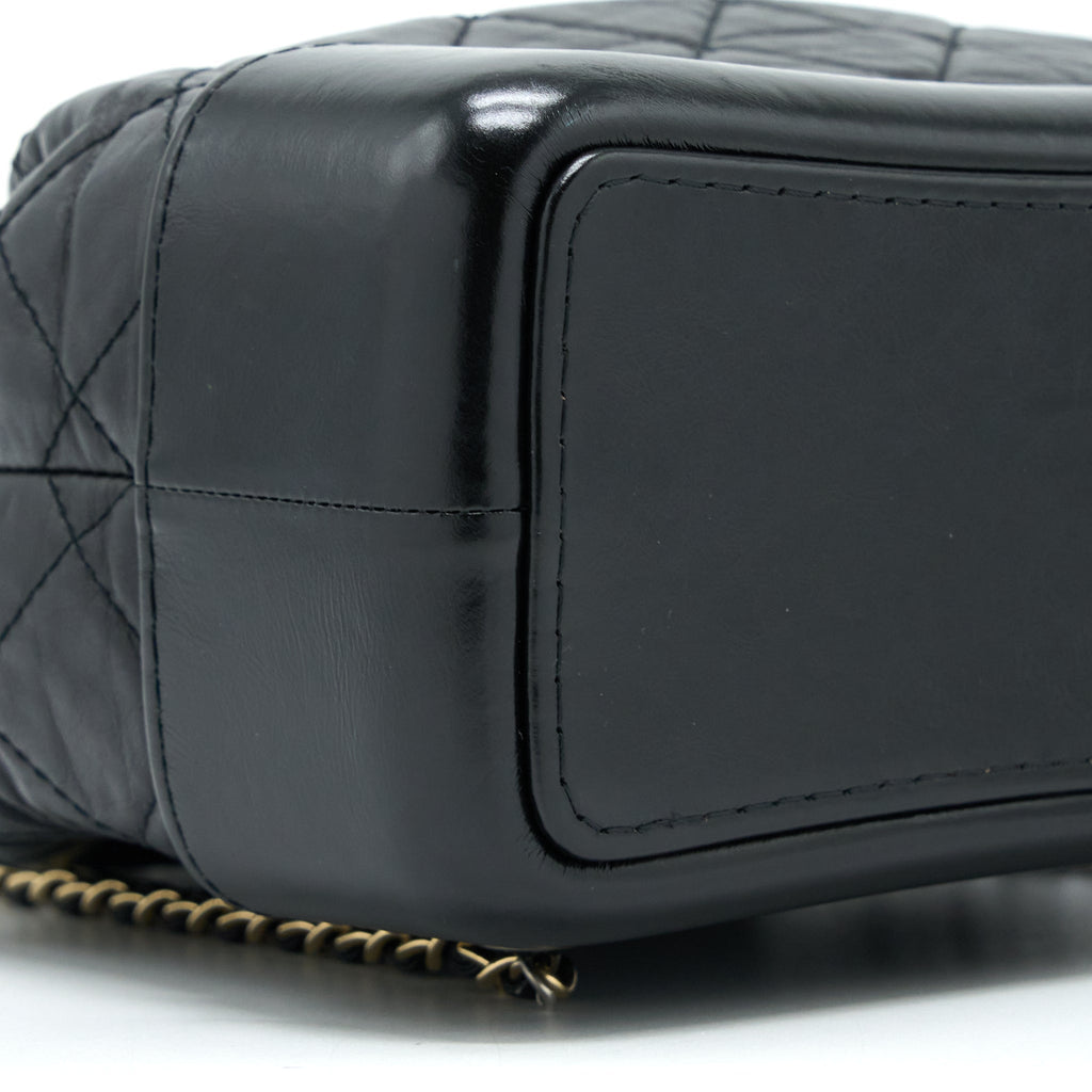 SMALL GABRIELLE BACKPACK AGED CALFSKIN BLACK MULTICOLOUR HARDWARE