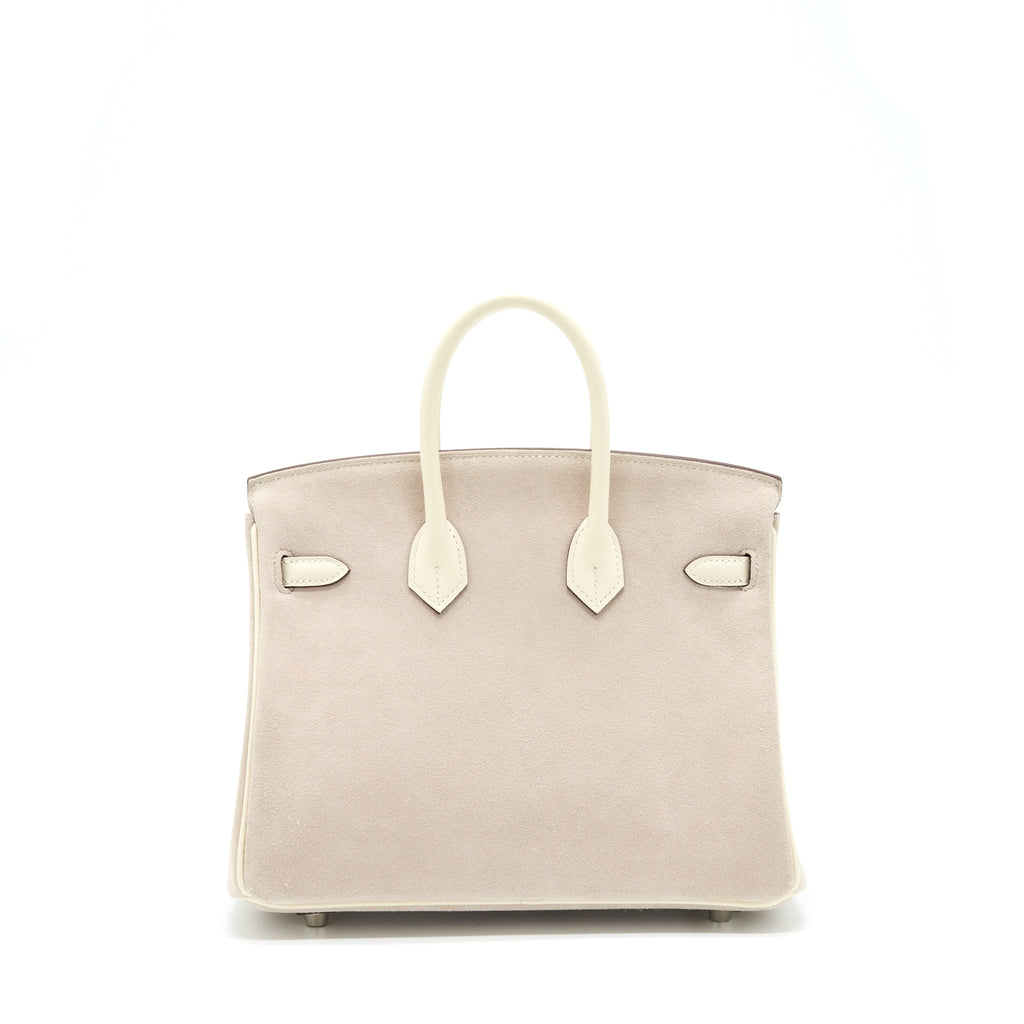 HERMES BIRKIN 25 GRIZZLY AND SWIFT NATA/GLYCINE SHW