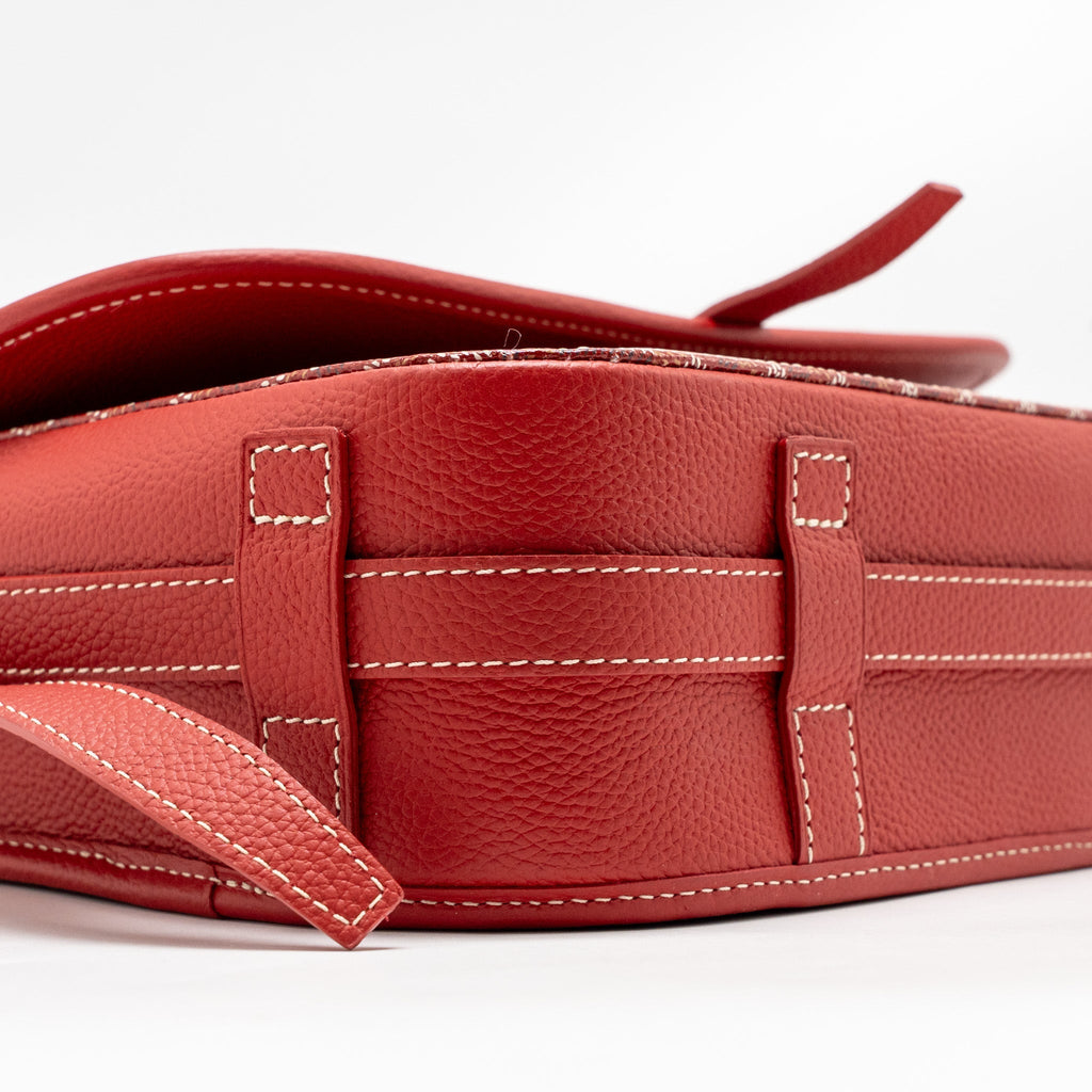 BELVEDERE MM MESSENGER BAG GOYARDINE CANVAS/CALFSKIN RED SHW