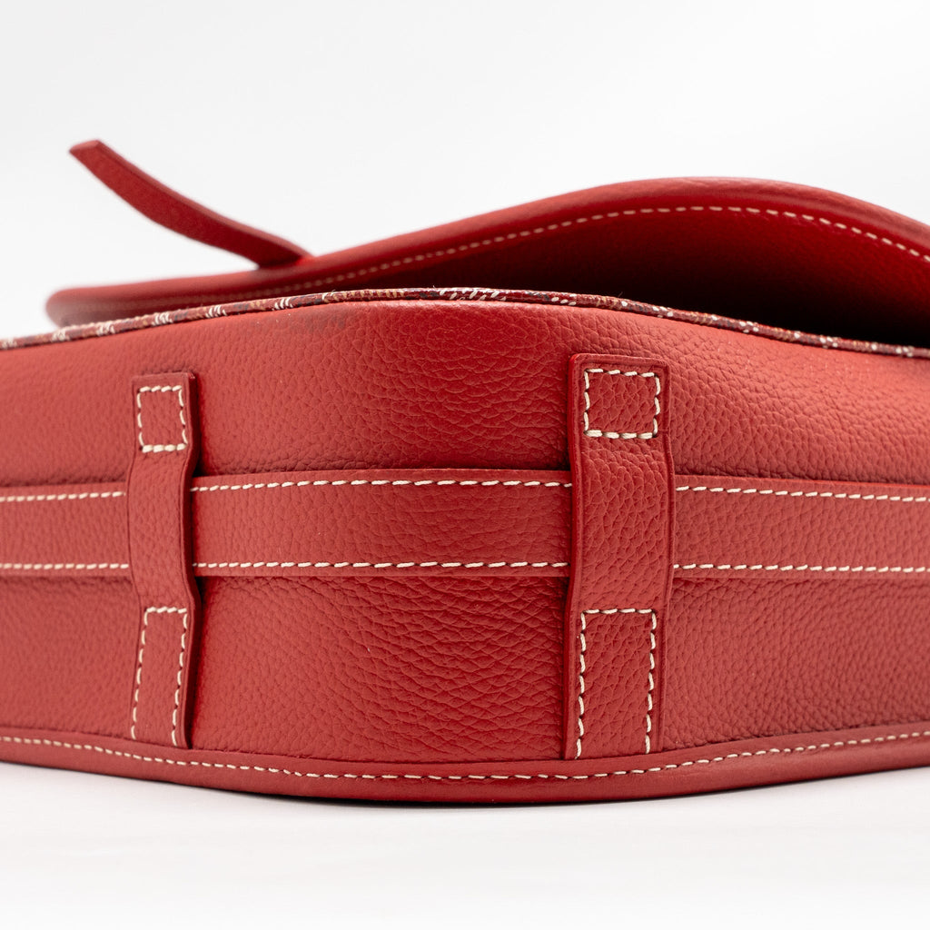 BELVEDERE MM MESSENGER BAG GOYARDINE CANVAS/CALFSKIN RED SHW