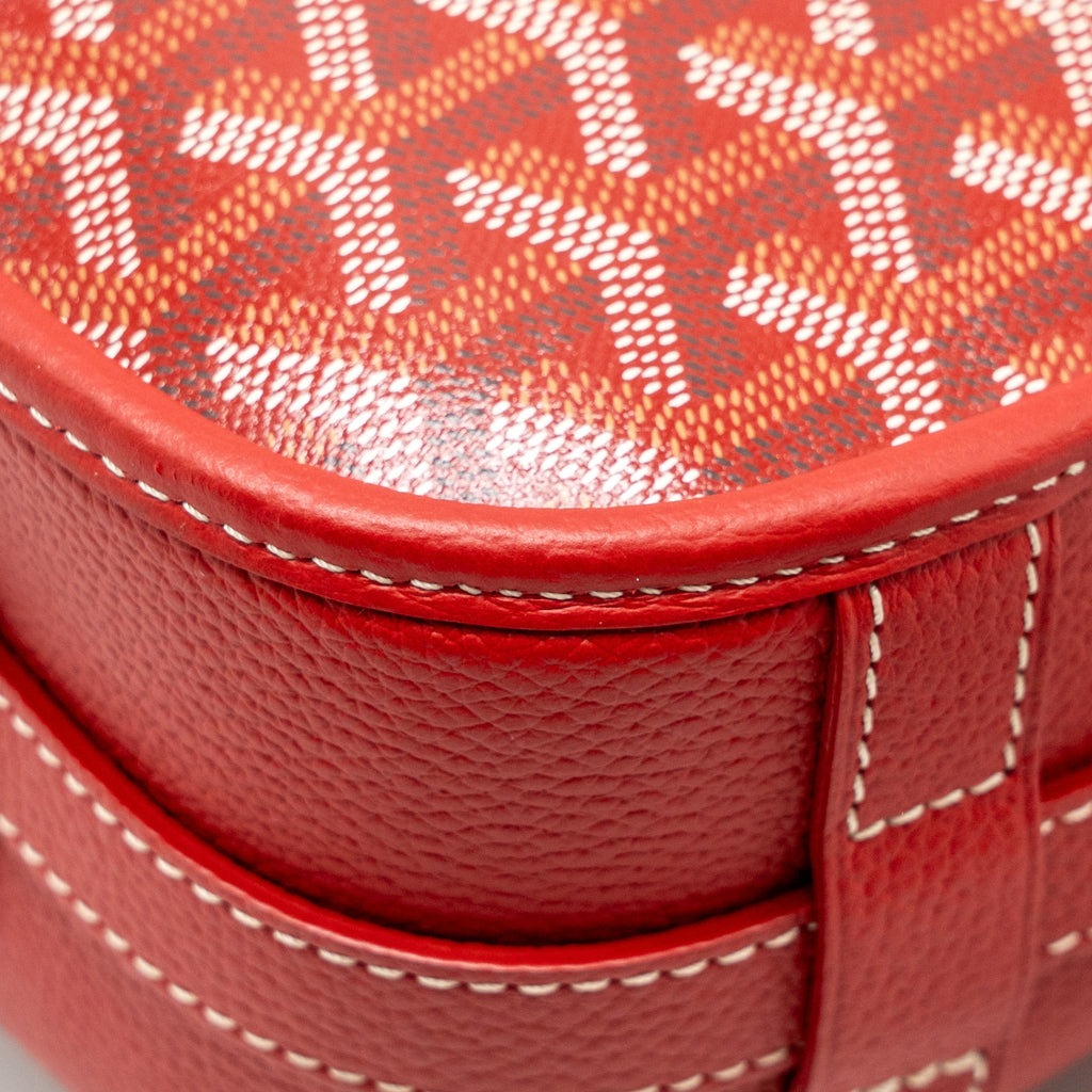 BELVEDERE MM MESSENGER BAG GOYARDINE CANVAS/CALFSKIN RED SHW