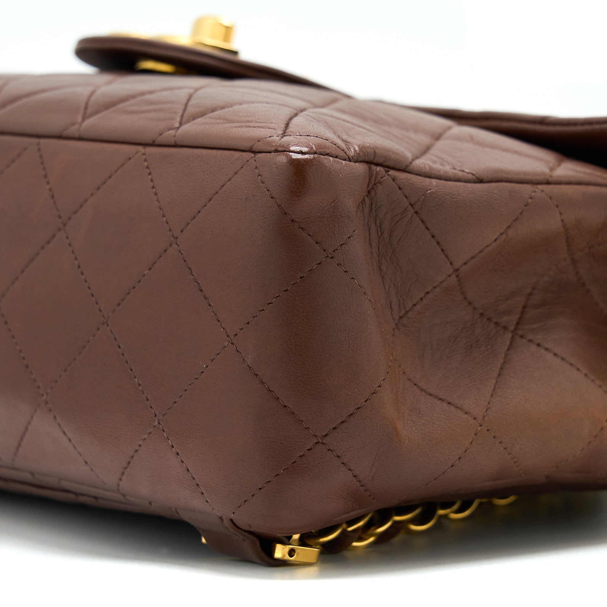 VINTAGE CLASSIC TIMELESS BACKPACK LAMBSKIN BROWN GHW
