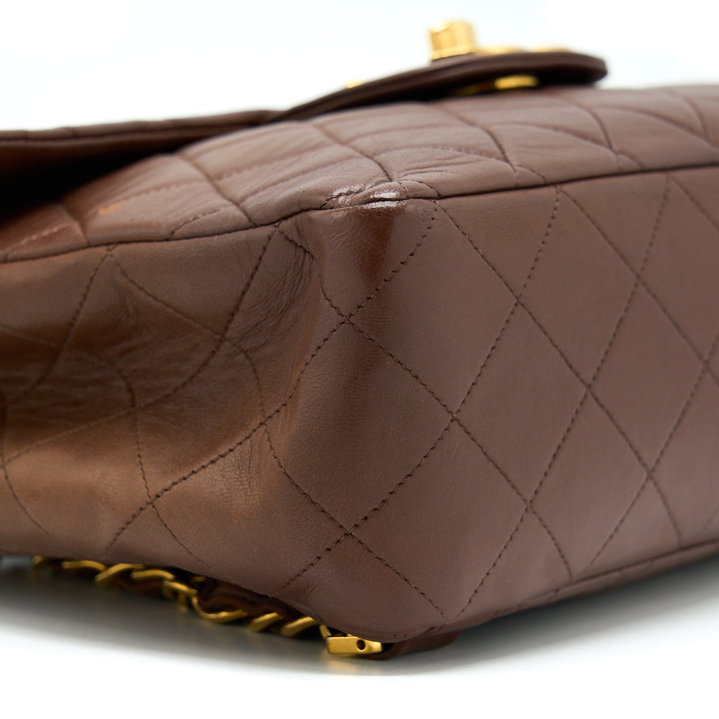 VINTAGE CLASSIC TIMELESS BACKPACK LAMBSKIN BROWN GHW