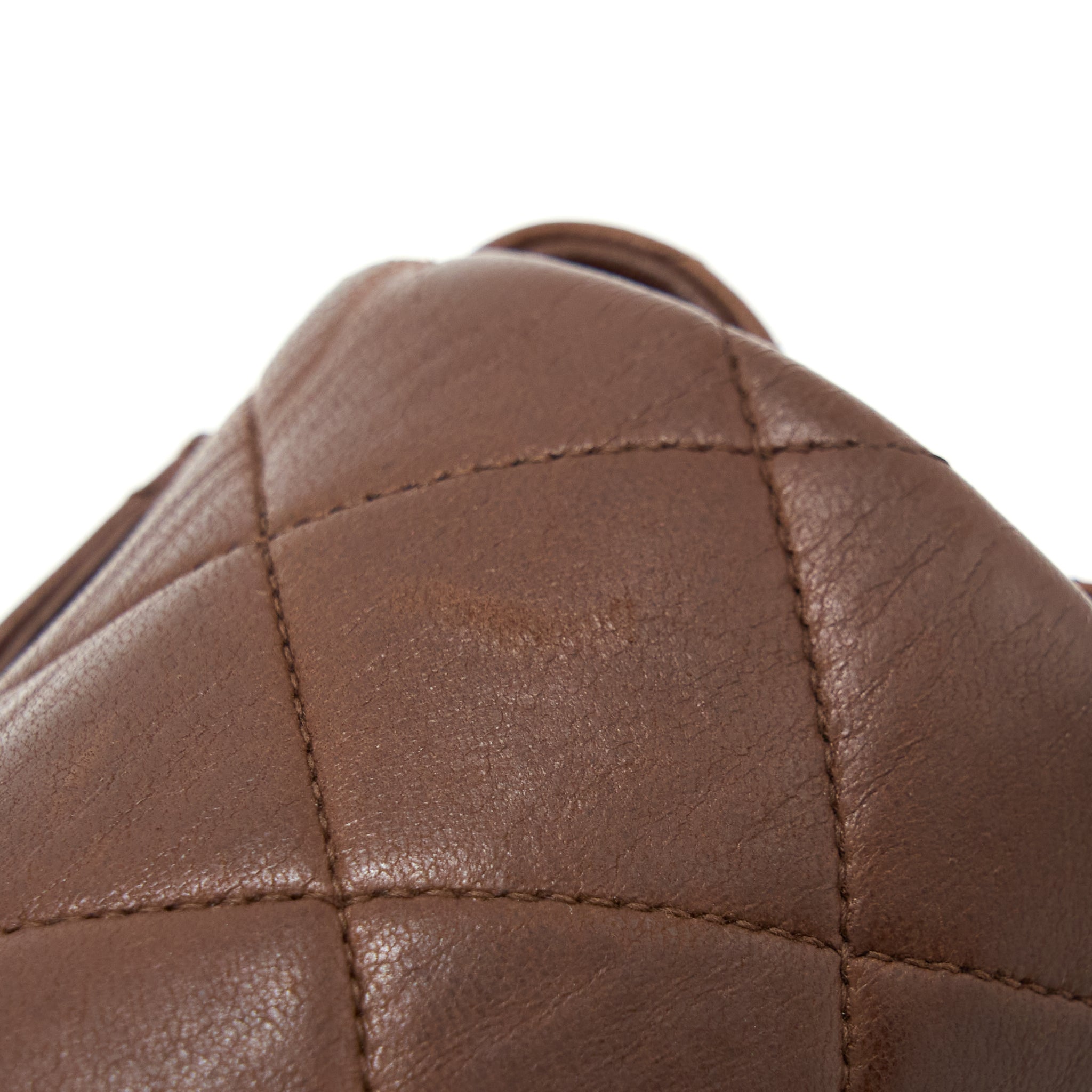 VINTAGE CLASSIC TIMELESS BACKPACK LAMBSKIN BROWN GHW
