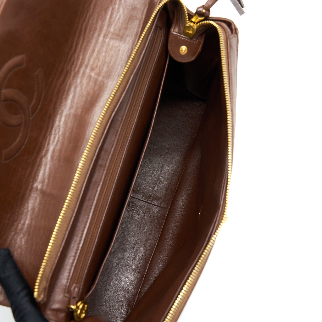 VINTAGE CLASSIC TIMELESS BACKPACK LAMBSKIN BROWN GHW