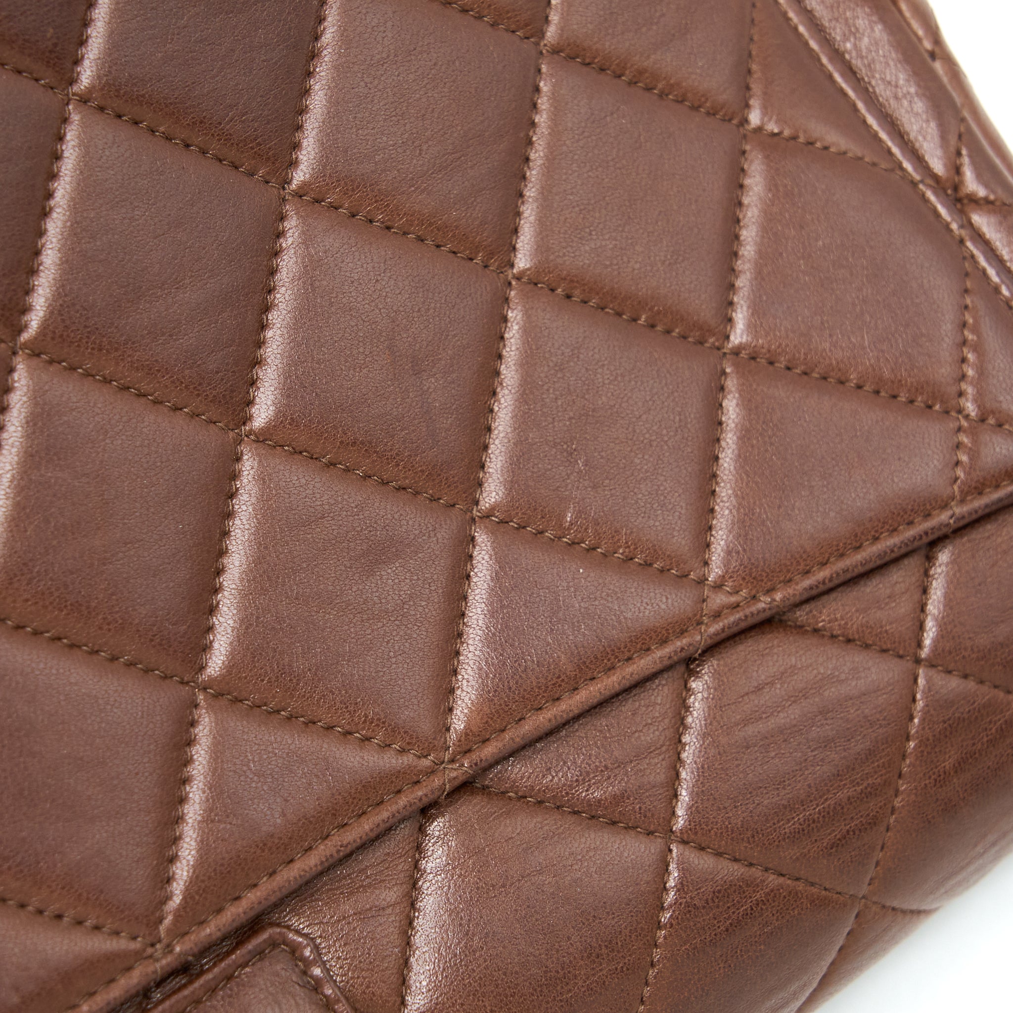 VINTAGE CLASSIC TIMELESS BACKPACK LAMBSKIN BROWN GHW