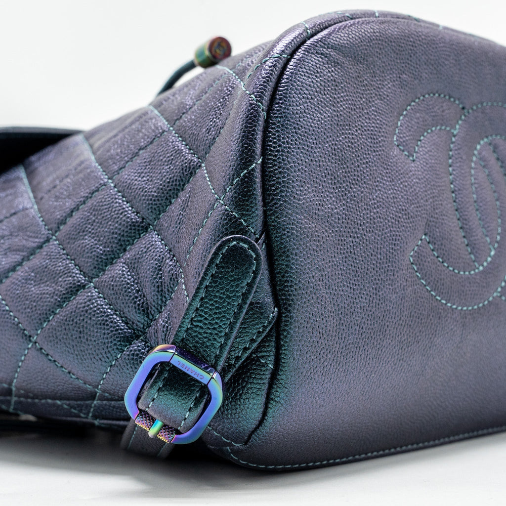 18B FILIGREE BACKPACK CAVIAR IRIDESCENT DARK TURQUOISE MULTICOLOUR HARDWARE