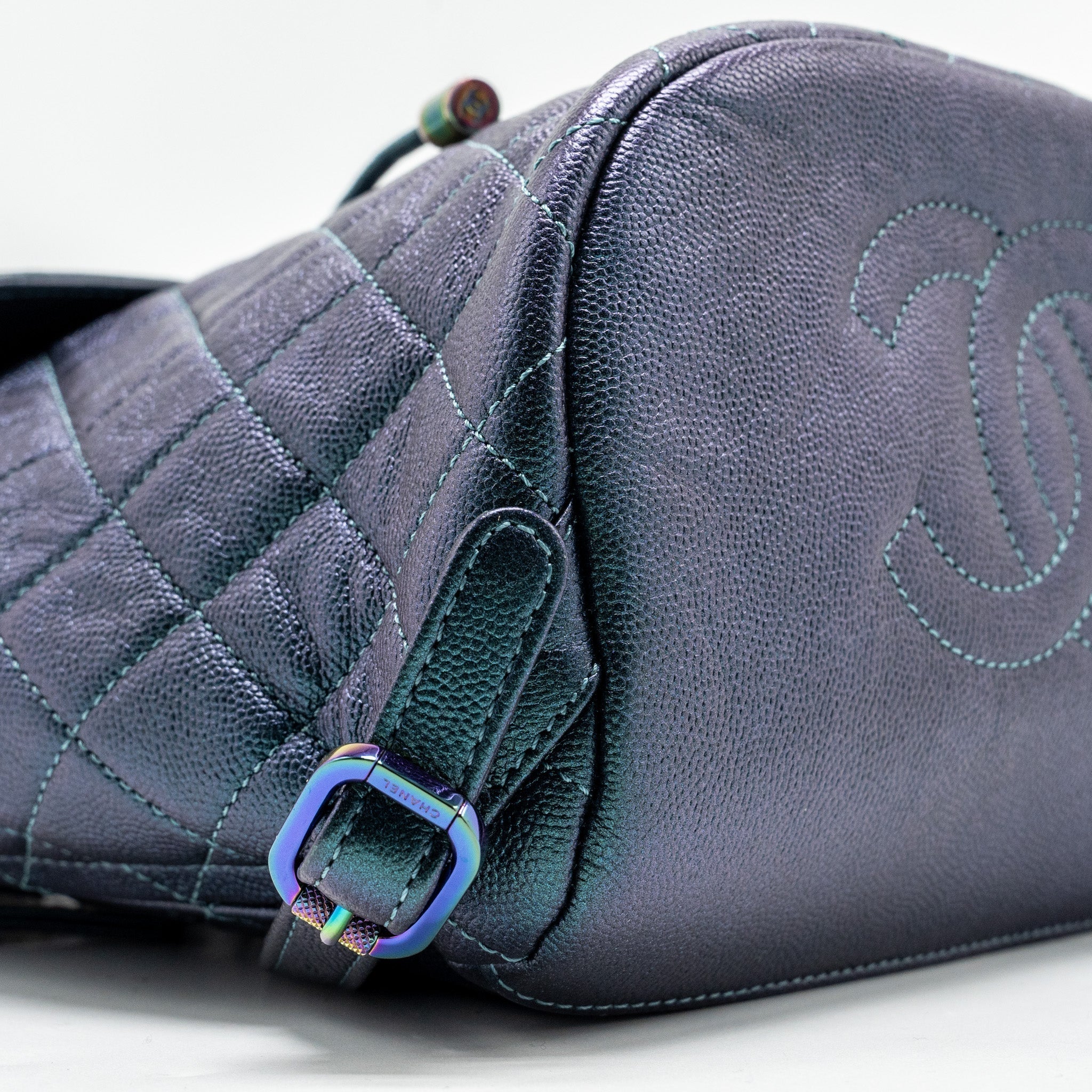 18B FILIGREE BACKPACK CAVIAR IRIDESCENT DARK TURQUOISE MULTICOLOUR HARDWARE