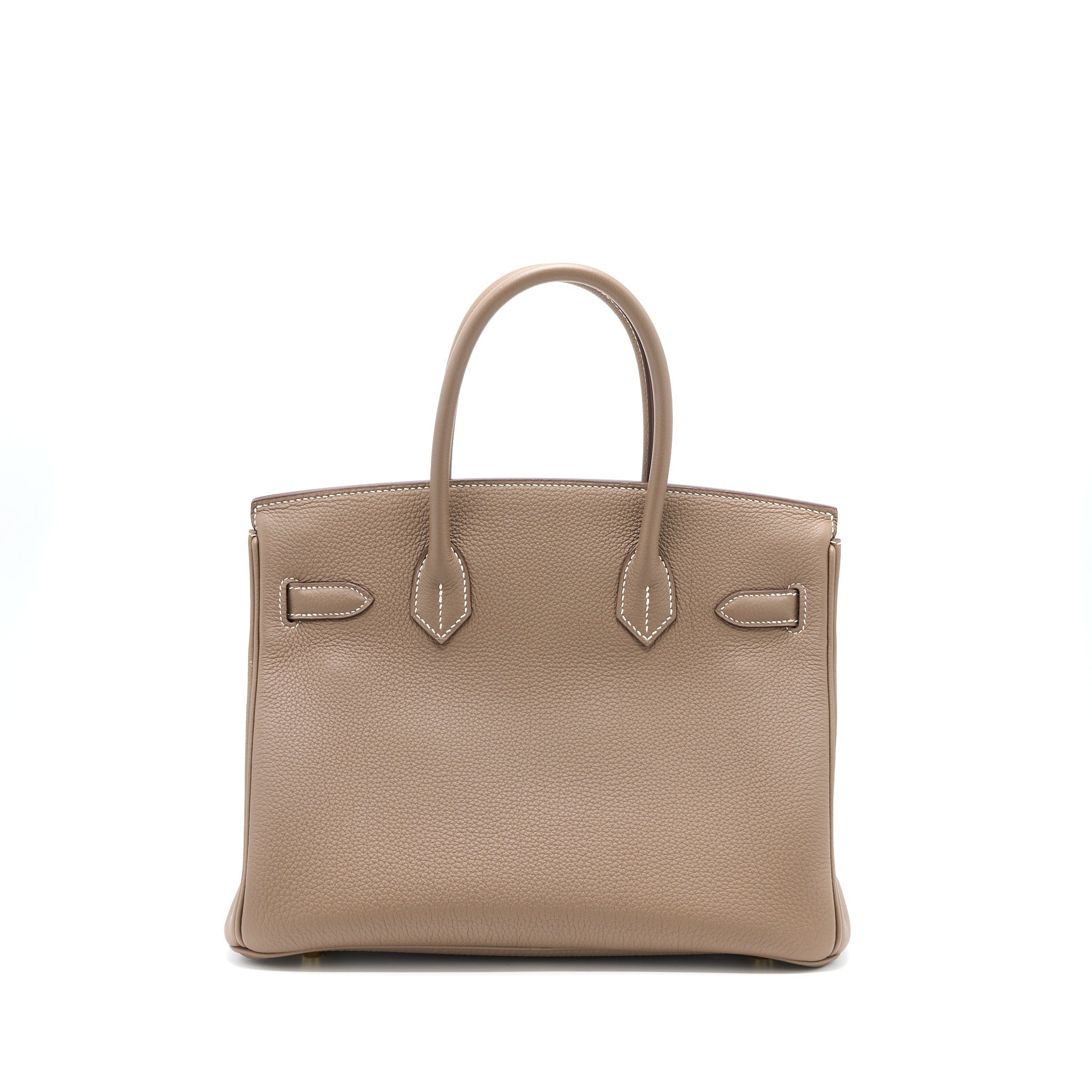 HERMES BIRKIN 30 SPECIAL ORDER TOGO ETOUPE/ ROSE AZALEE BRUSH GOLD HARDWARE