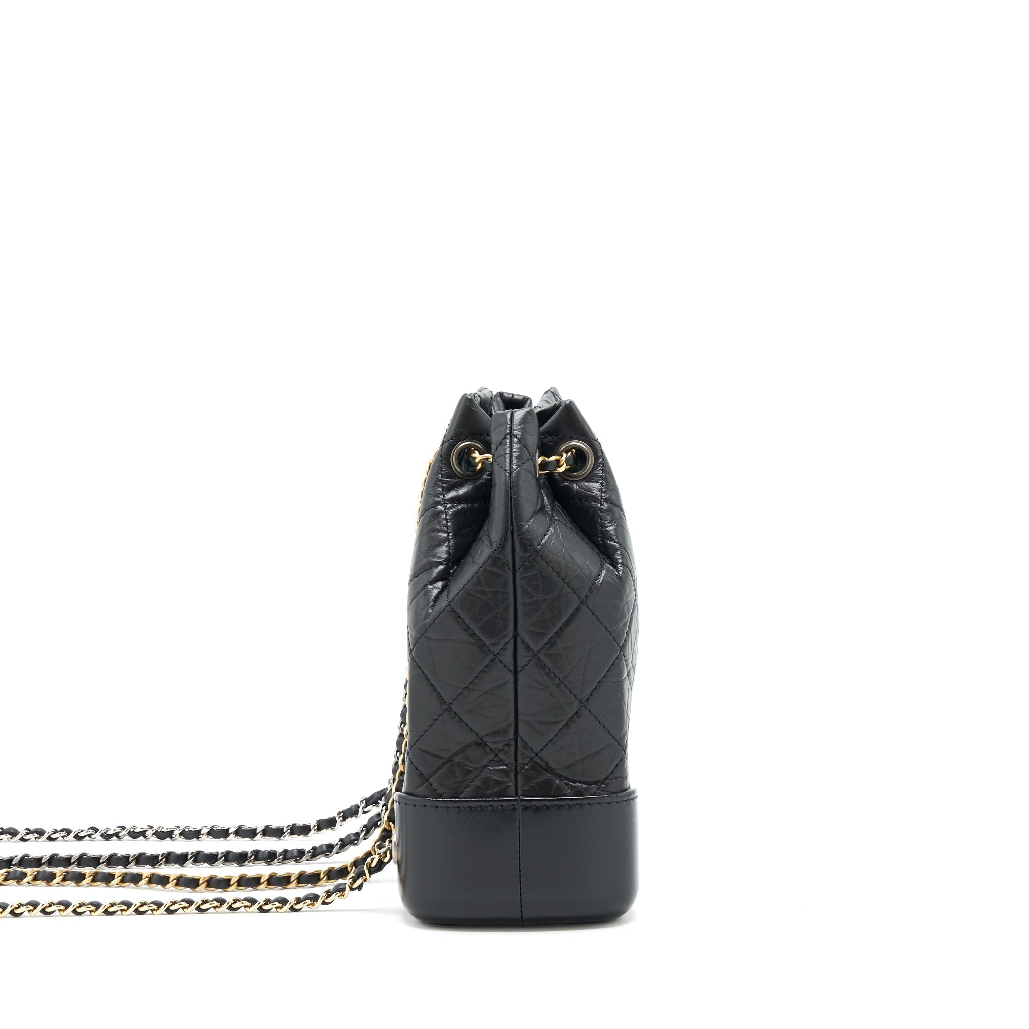 SMALL GABRIELLE BACKPACK BLACK RUTHENIUM SHW(MICROCHIP)