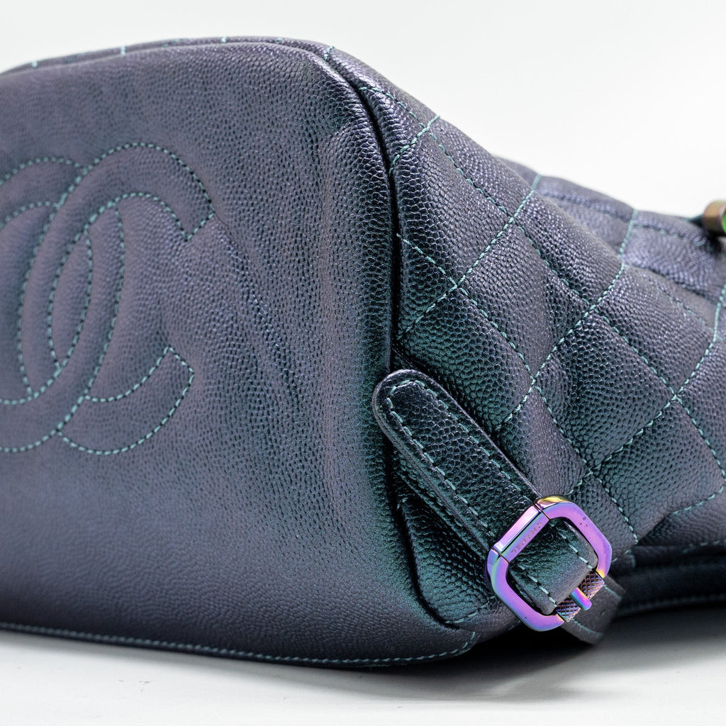 18B FILIGREE BACKPACK CAVIAR IRIDESCENT DARK TURQUOISE MULTICOLOUR HARDWARE