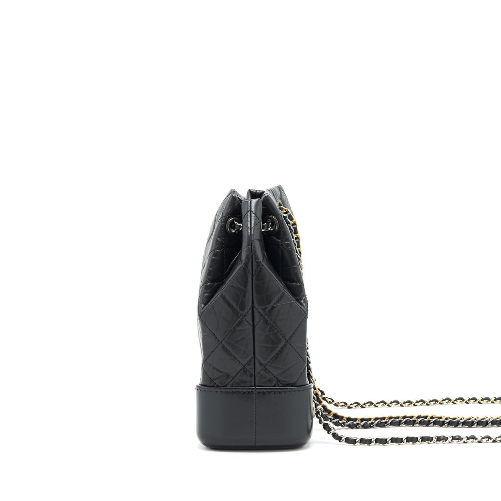 SMALL GABRIELLE BACKPACK BLACK RUTHENIUM SHW(MICROCHIP)