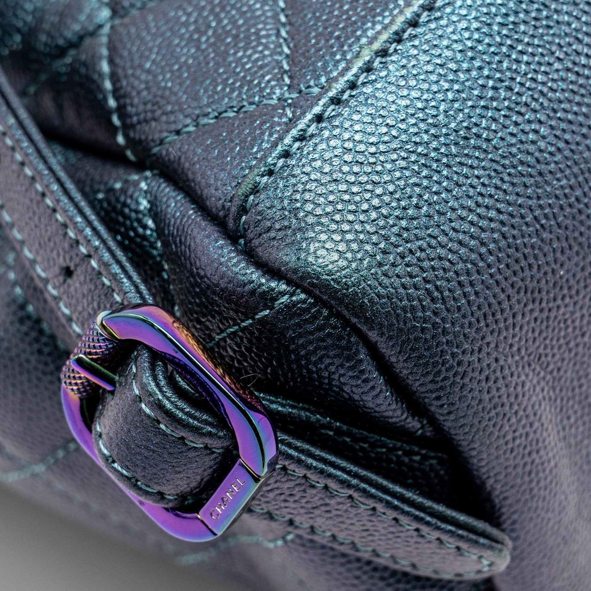 18B FILIGREE BACKPACK CAVIAR IRIDESCENT DARK TURQUOISE MULTICOLOUR HARDWARE