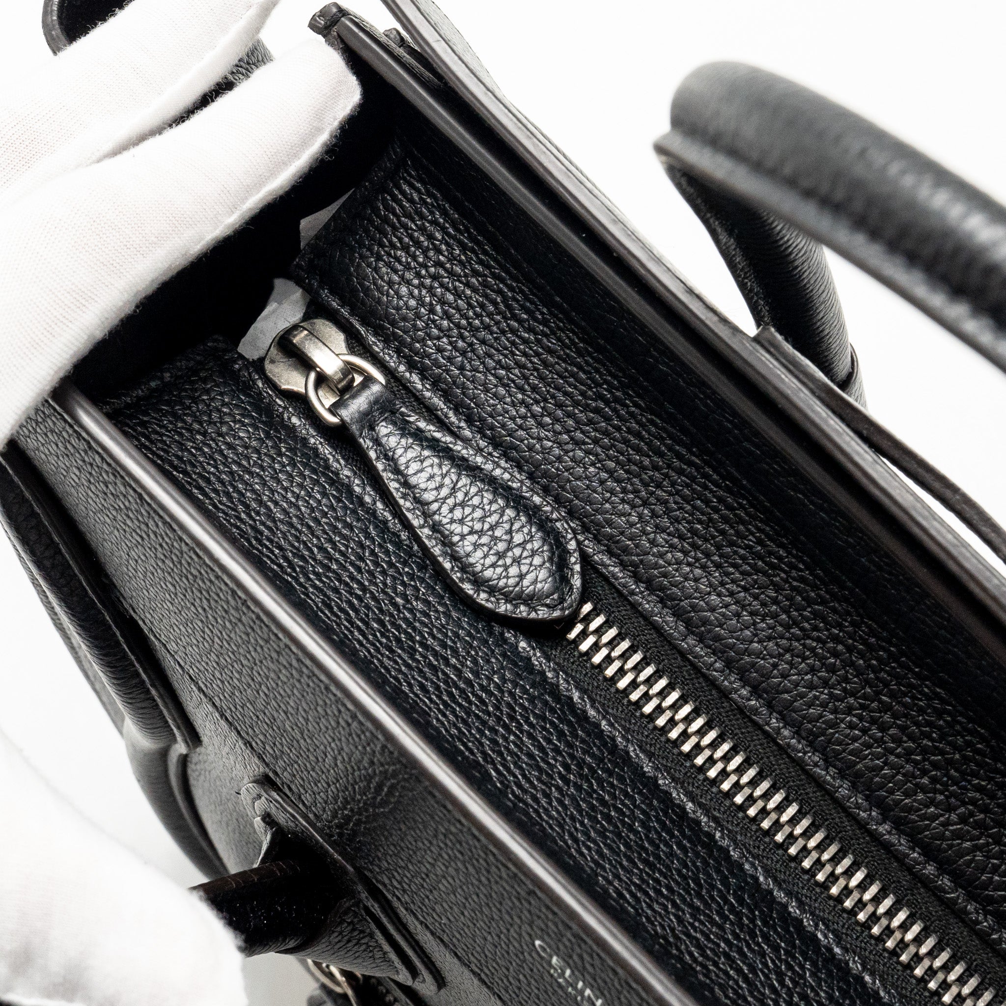 MICRO LUGGAGE BAG CALFSKIN BLACK SHW