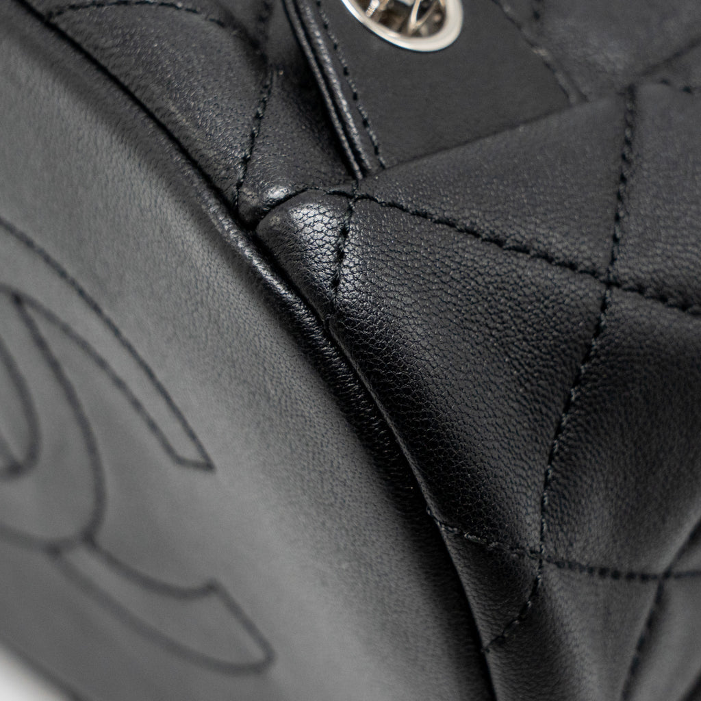 QUILTED METALLIC BUBBLE BACKPACK LAMBSKIN BLACK MULTICOLOUR HARDWARE