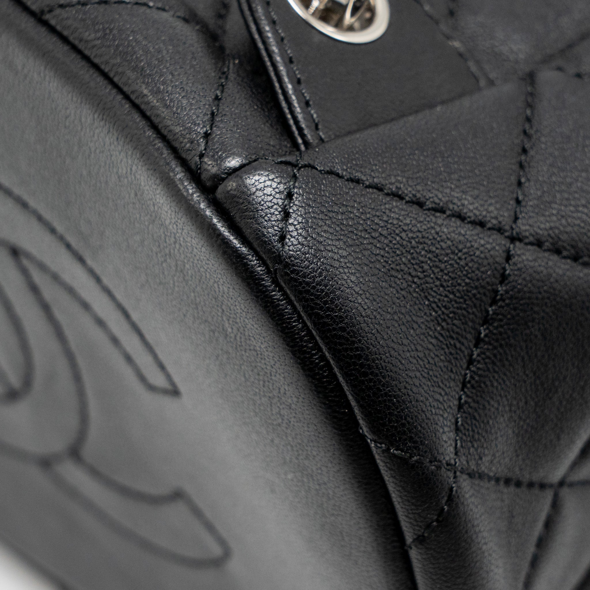 QUILTED METALLIC BUBBLE BACKPACK LAMBSKIN BLACK MULTICOLOUR HARDWARE
