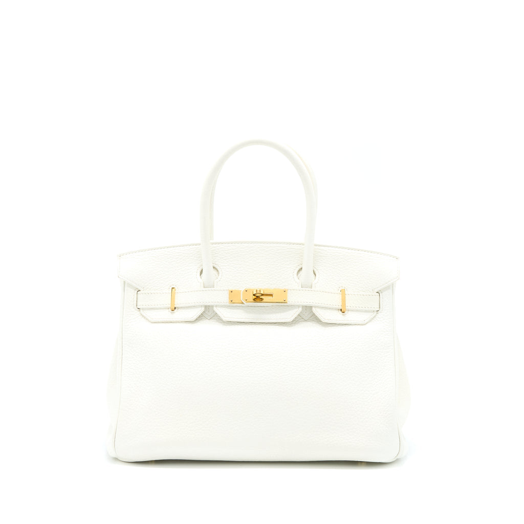 HERMES BIRKIN 30 CLEMENCE BLANC GHW