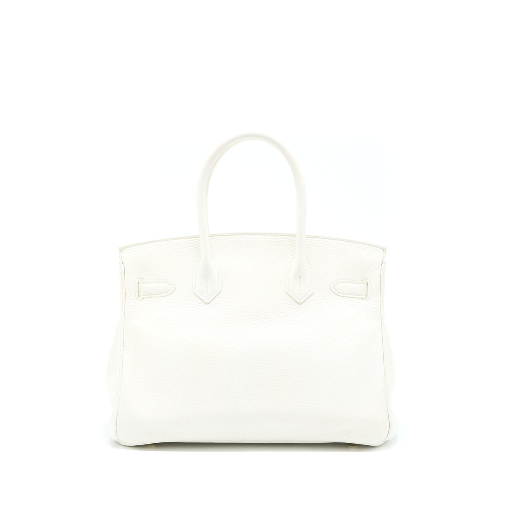 HERMES BIRKIN 30 CLEMENCE BLANC GHW