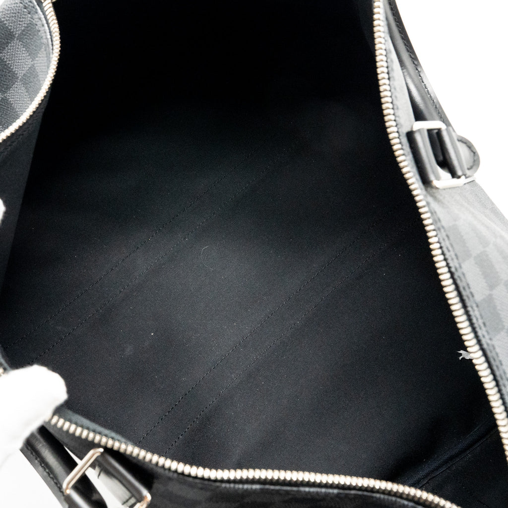 KEEPALL BANDOULIERE 45 DAMIER GRAPHITE CANVAS BLACK SHW