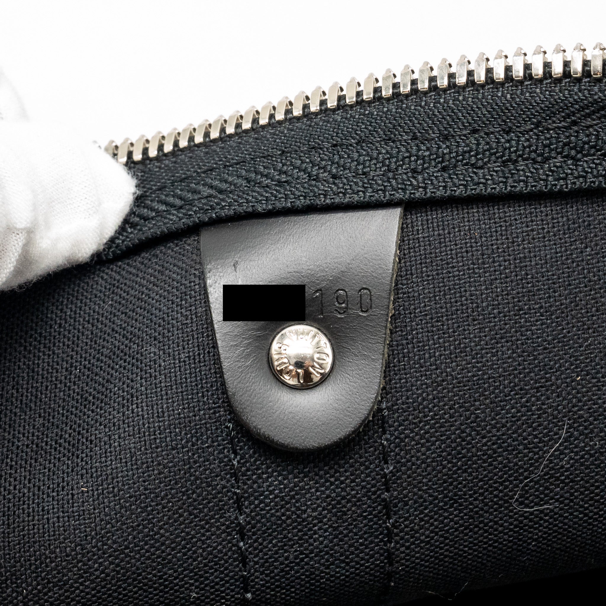 KEEPALL BANDOULIERE 45 DAMIER GRAPHITE CANVAS BLACK SHW