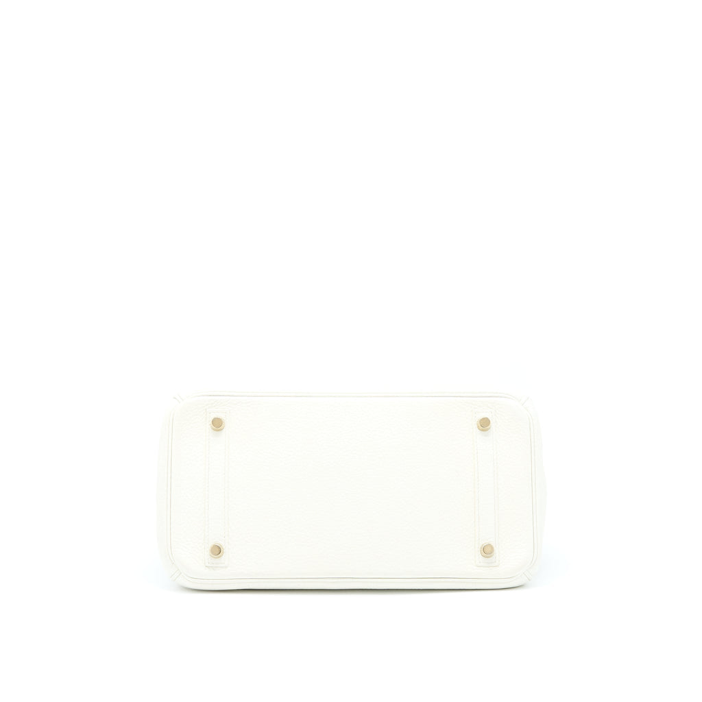 HERMES BIRKIN 30 CLEMENCE BLANC GHW