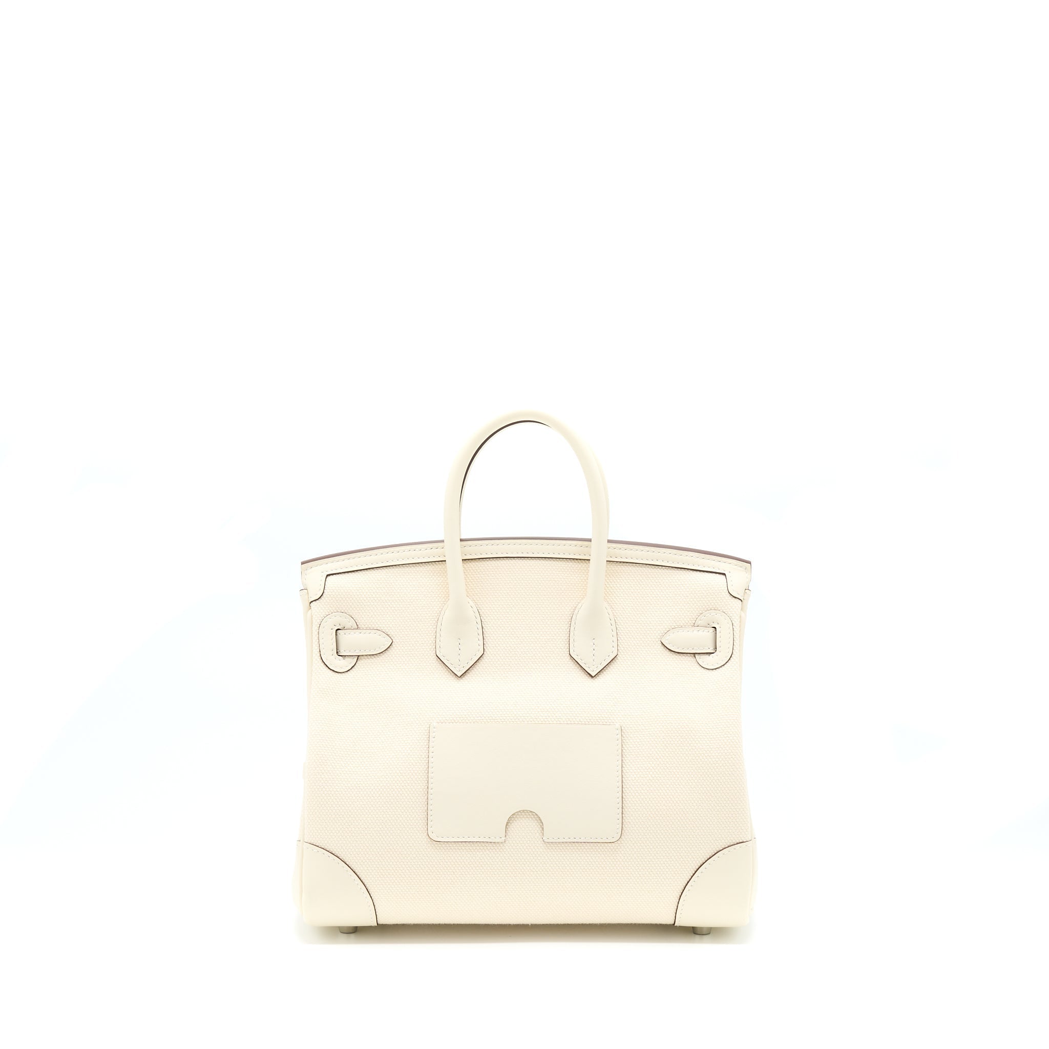 HERMES BIRKIN 25 CARGO CANVAS/SWIFT ECRU/NATA SHW