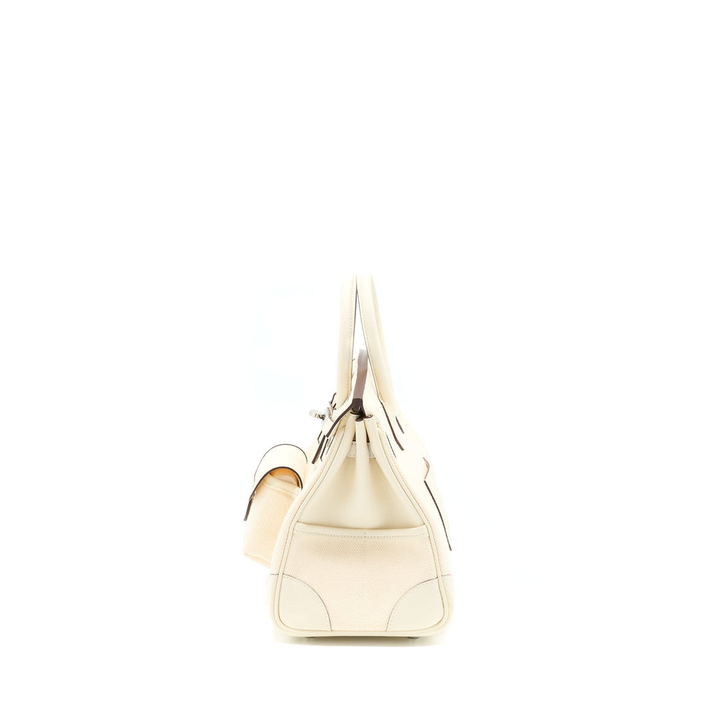 HERMES BIRKIN 25 CARGO CANVAS/SWIFT ECRU/NATA SHW