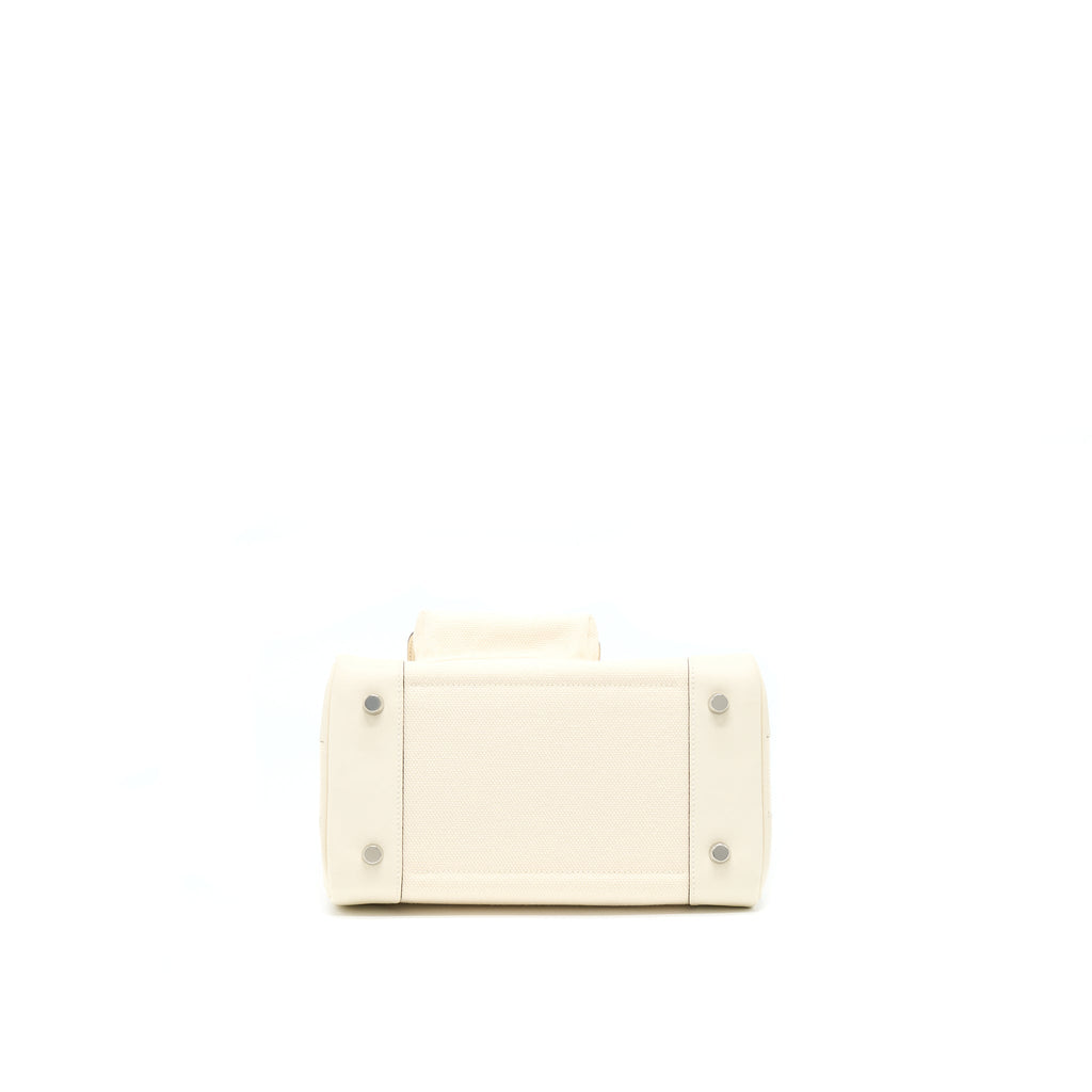 HERMES BIRKIN 25 CARGO CANVAS/SWIFT ECRU/NATA SHW