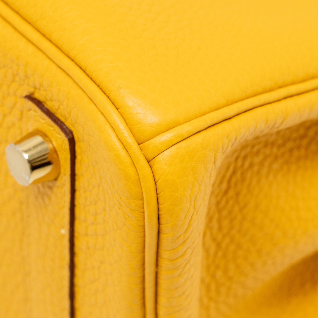 HERMES BIRKIN 25 TOGO 9D JAUNE AMBER GHW