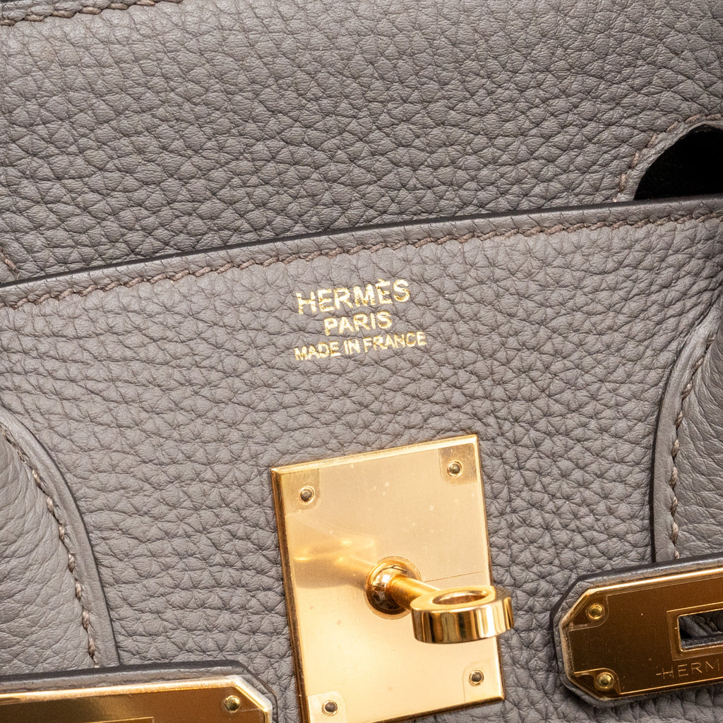 HERMES BIRKIN 30 TOGO GRIS ETAIN RGHW