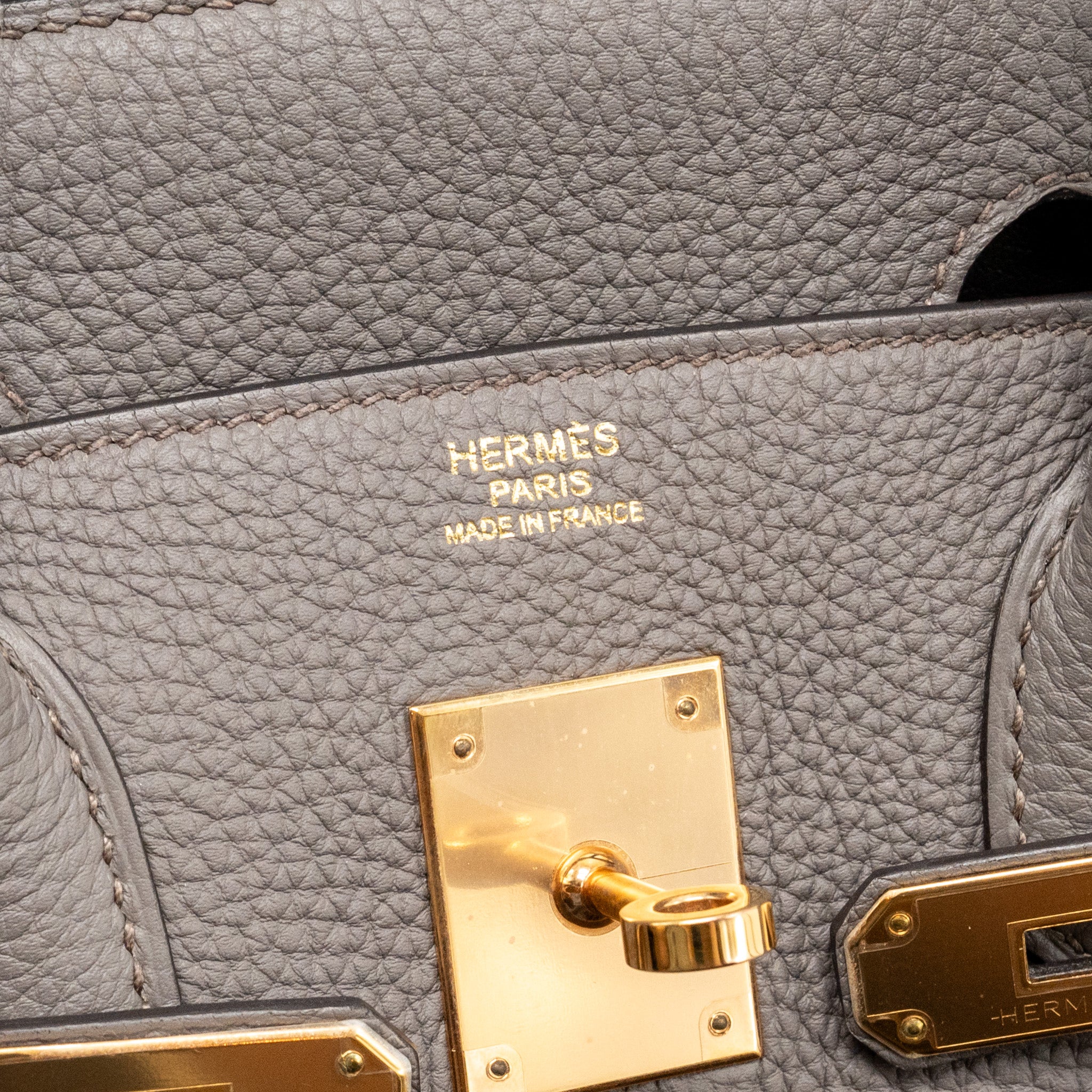 HERMES BIRKIN 30 TOGO GRIS ETAIN RGHW