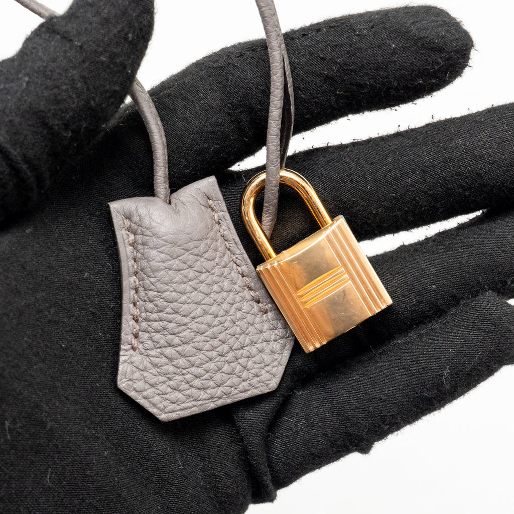 HERMES BIRKIN 30 TOGO GRIS ETAIN RGHW