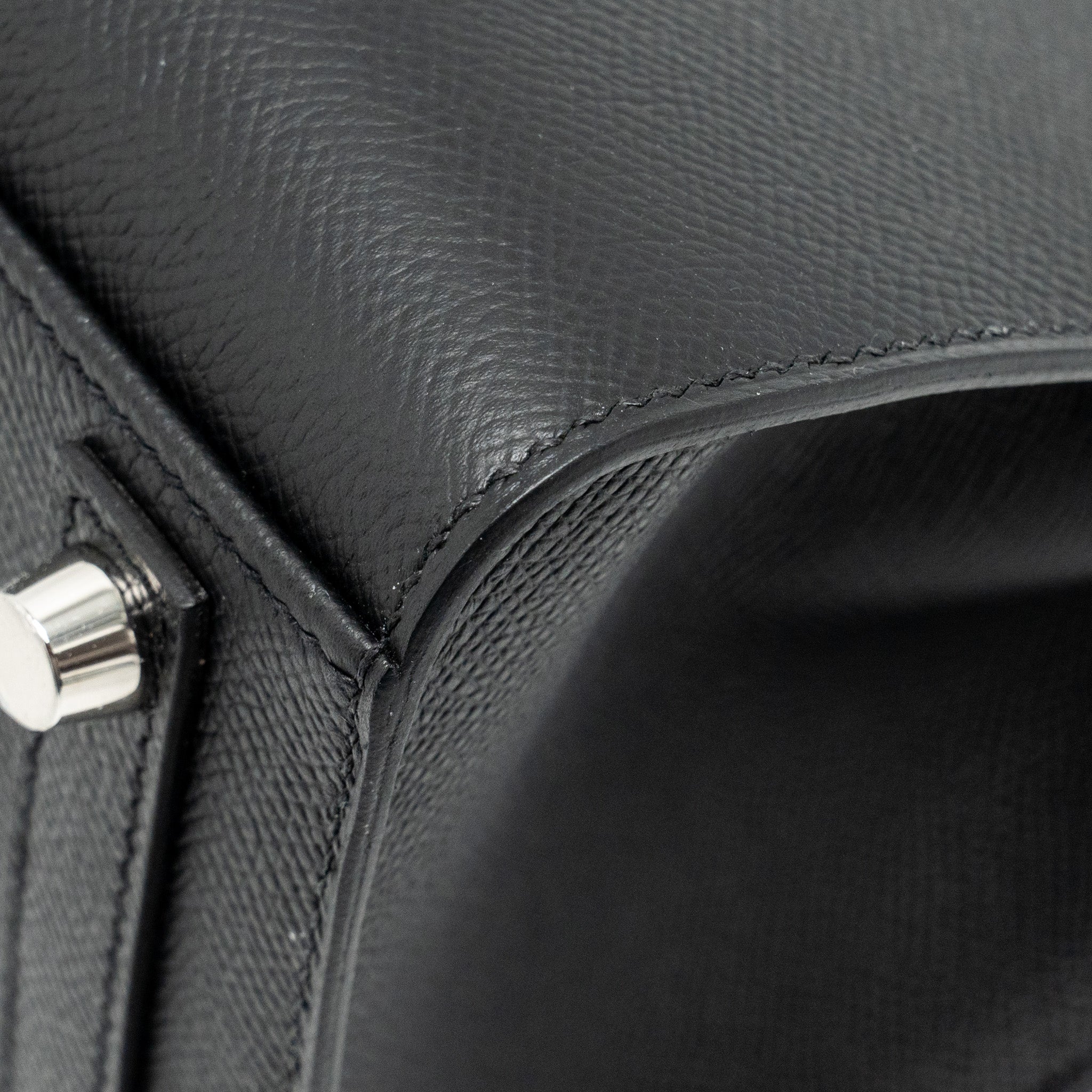 HERMES BIRKIN 25 EPSOM BLACK SHW