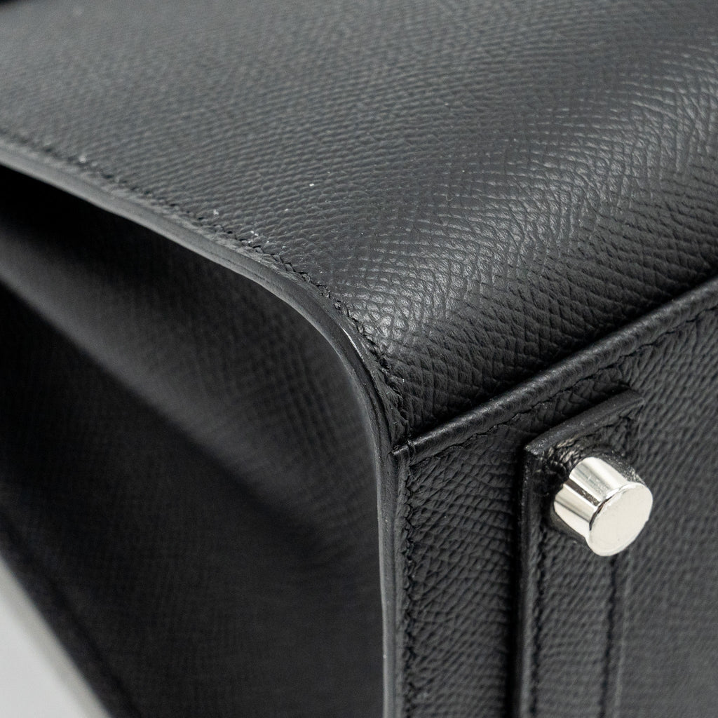HERMES BIRKIN 25 EPSOM BLACK SHW