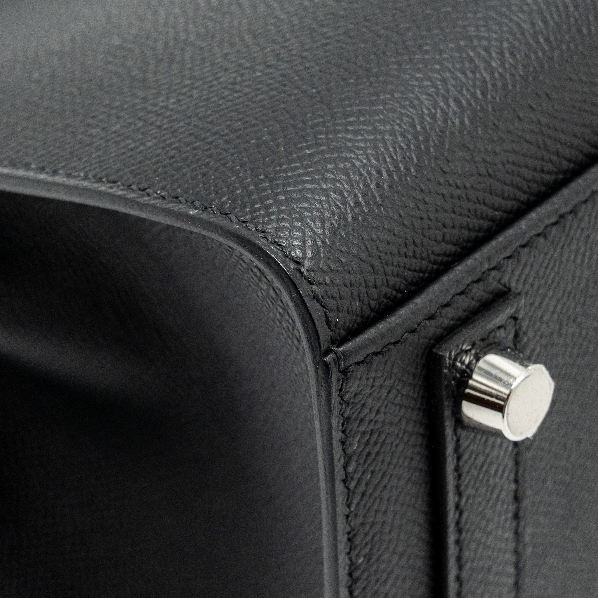 HERMES BIRKIN 25 EPSOM BLACK SHW