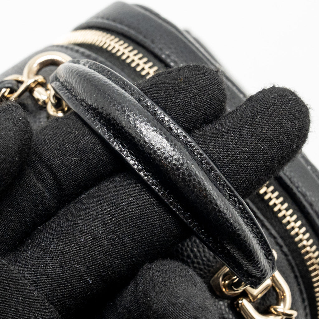 MINI BACKPACK / CROSSBODY BAG CAVIAR BLACK LGHW (MICROCHIP)