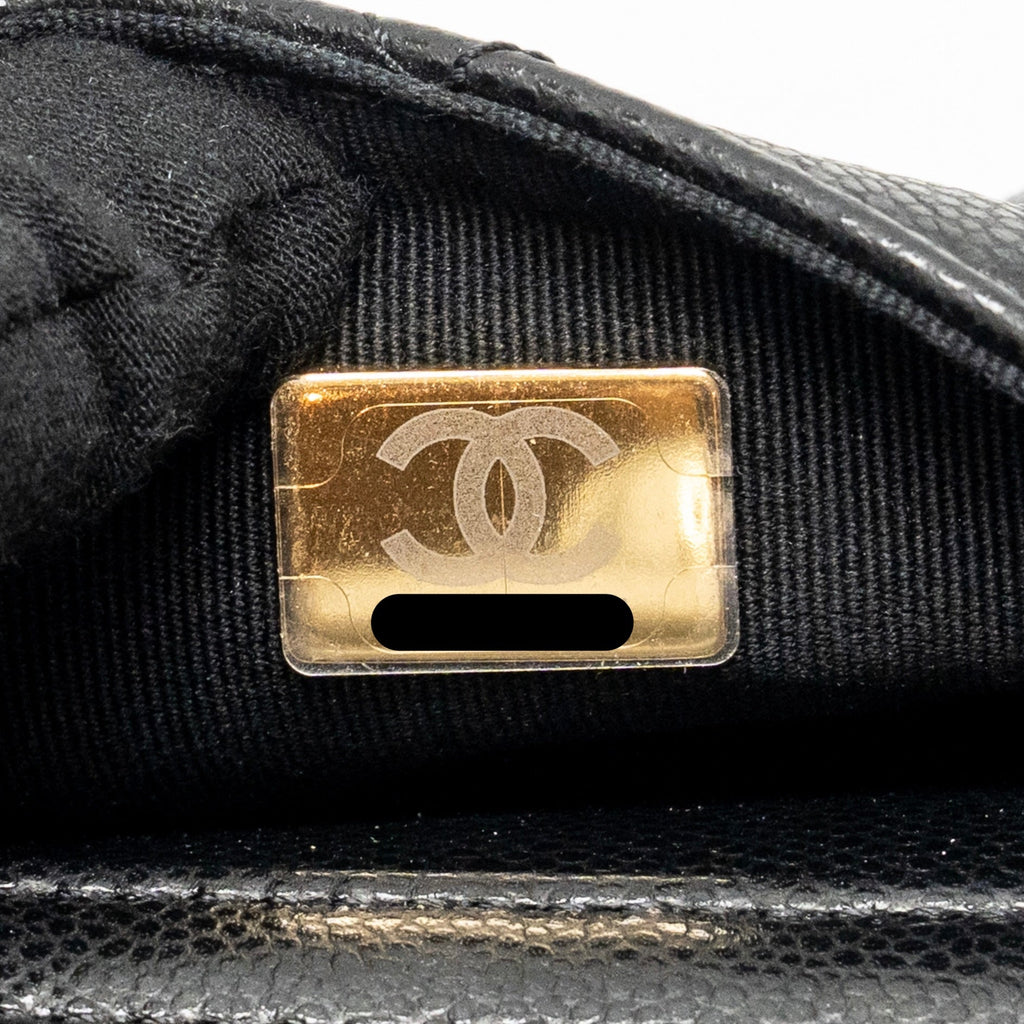 TRIPLE POCKET BACKPACK CAVIAR BLACK LGHW (MICROCHIP)