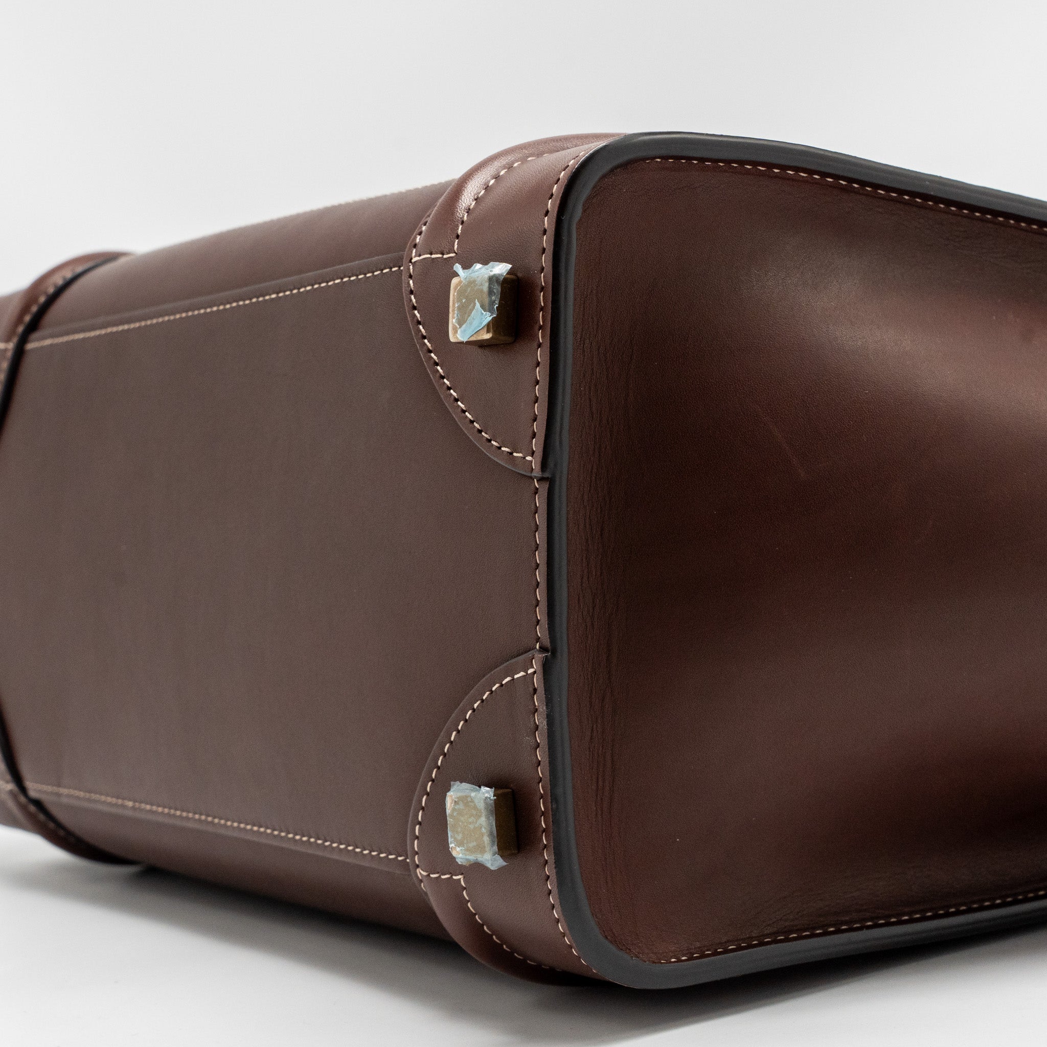 MICRO LUGGAGE BAG CALFSKIN BURGUNDY GHW