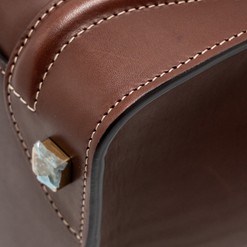 MICRO LUGGAGE BAG CALFSKIN BURGUNDY GHW
